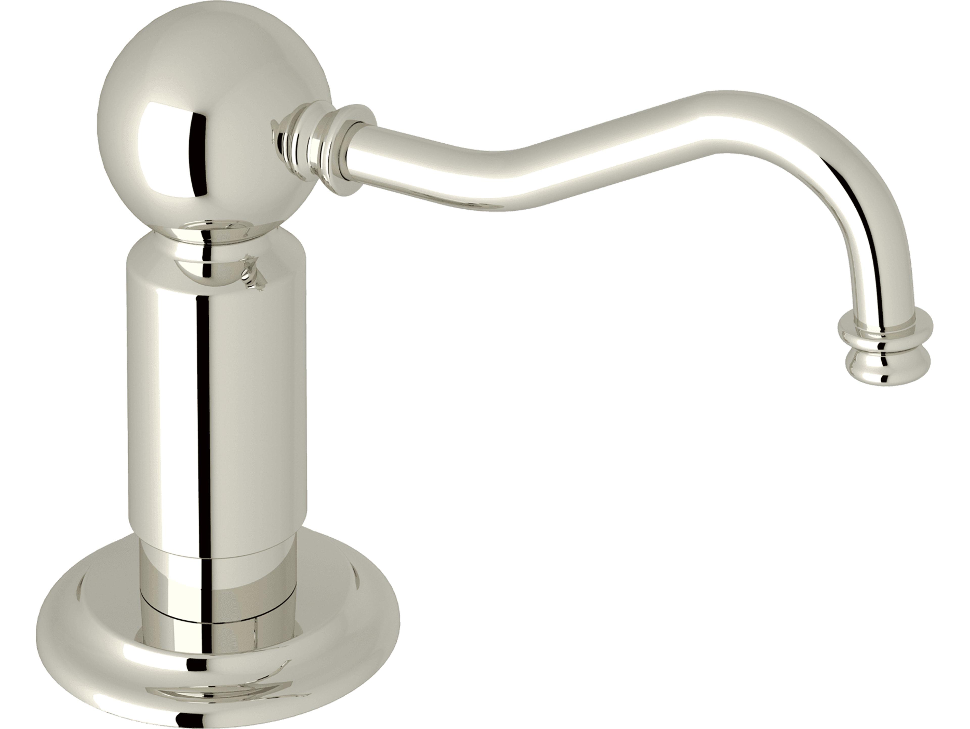 Rohl Soap/Lotion Dispenser With One Touch System To Match Perrin  and  Rowe In Polished Nickel