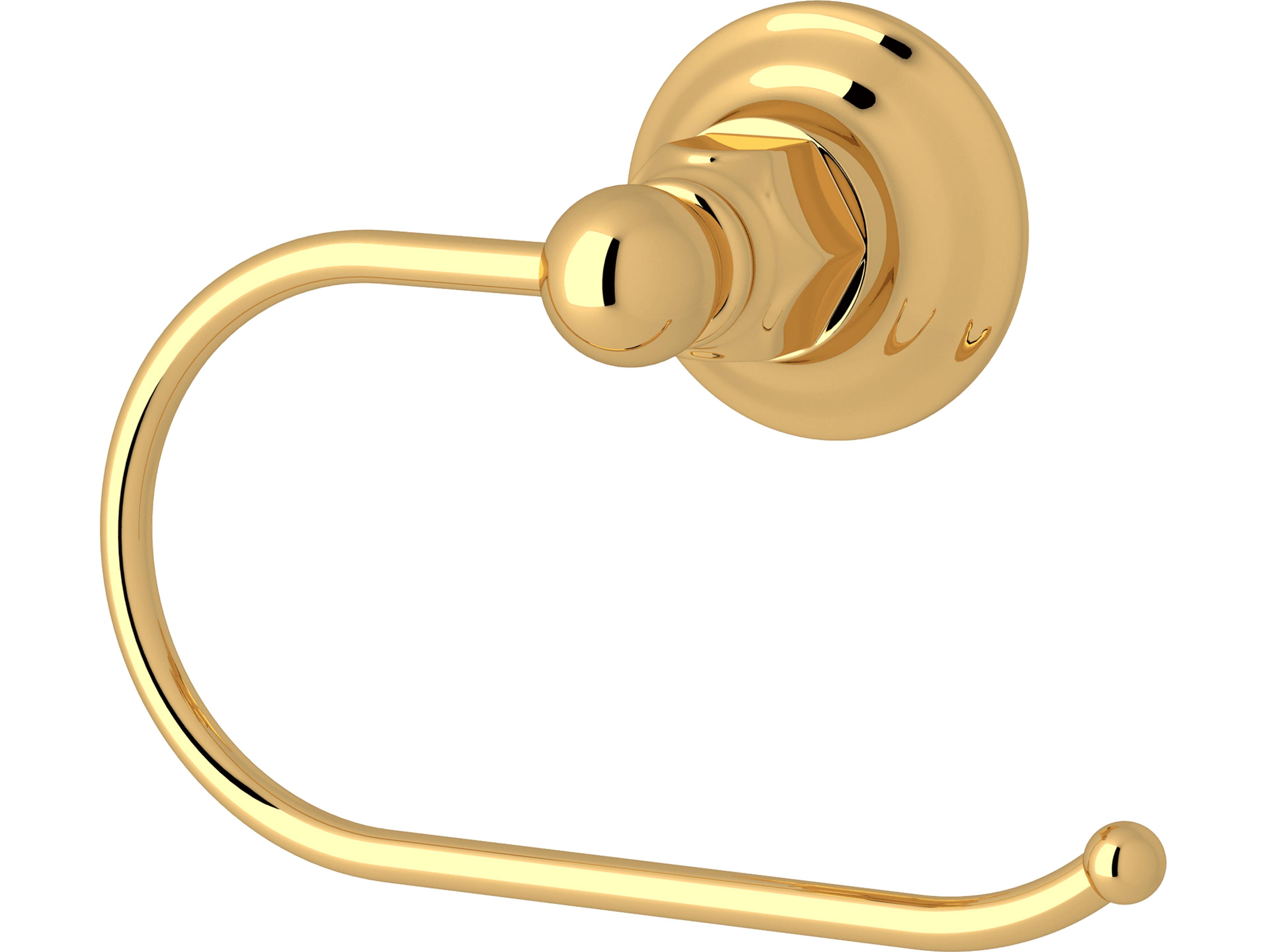 Rohl Bath Hook Toilet Paper Holder In Italian Brass