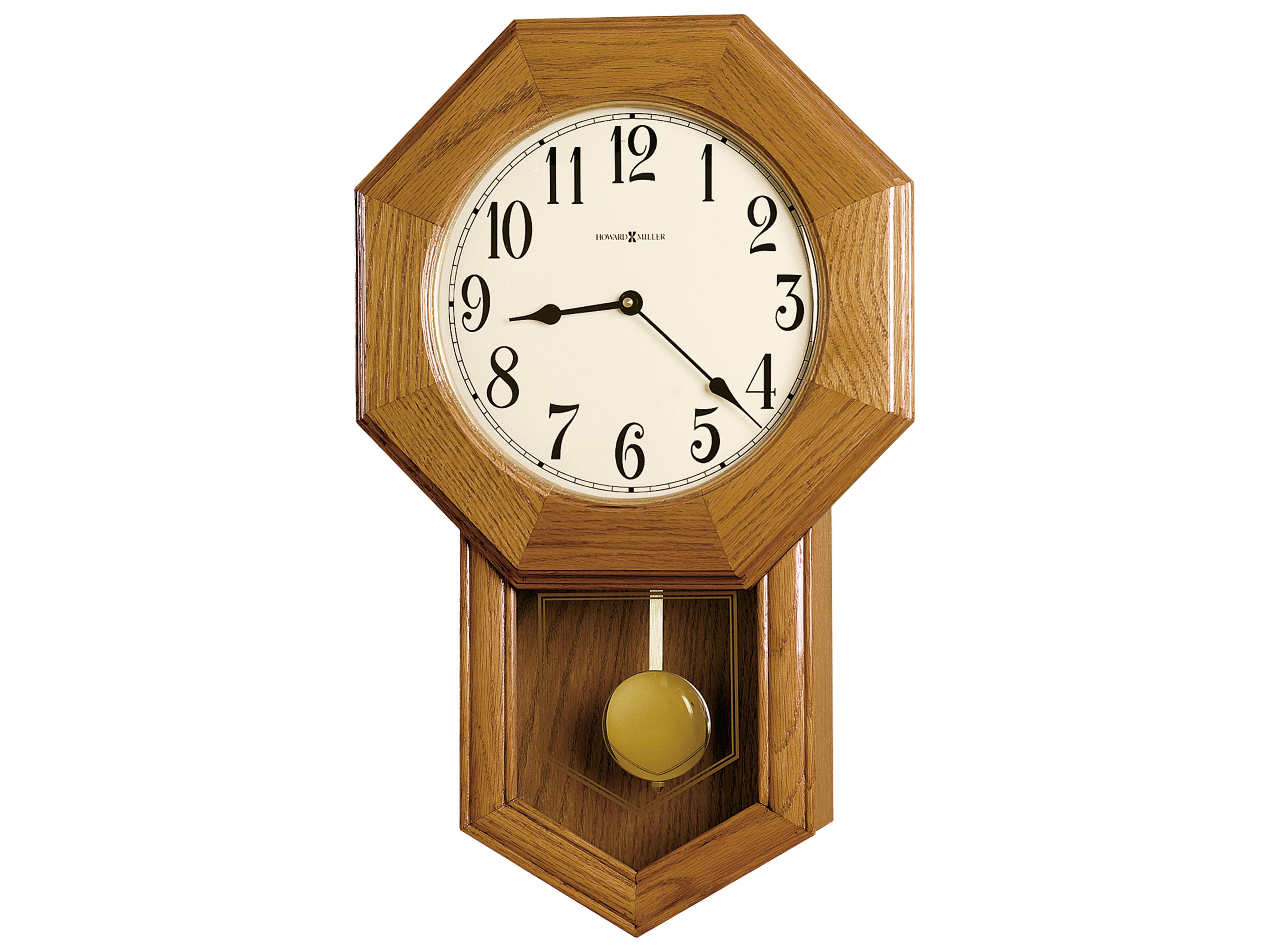 Howard Miller Elliott Golden Oak Chiming Wall Clock
