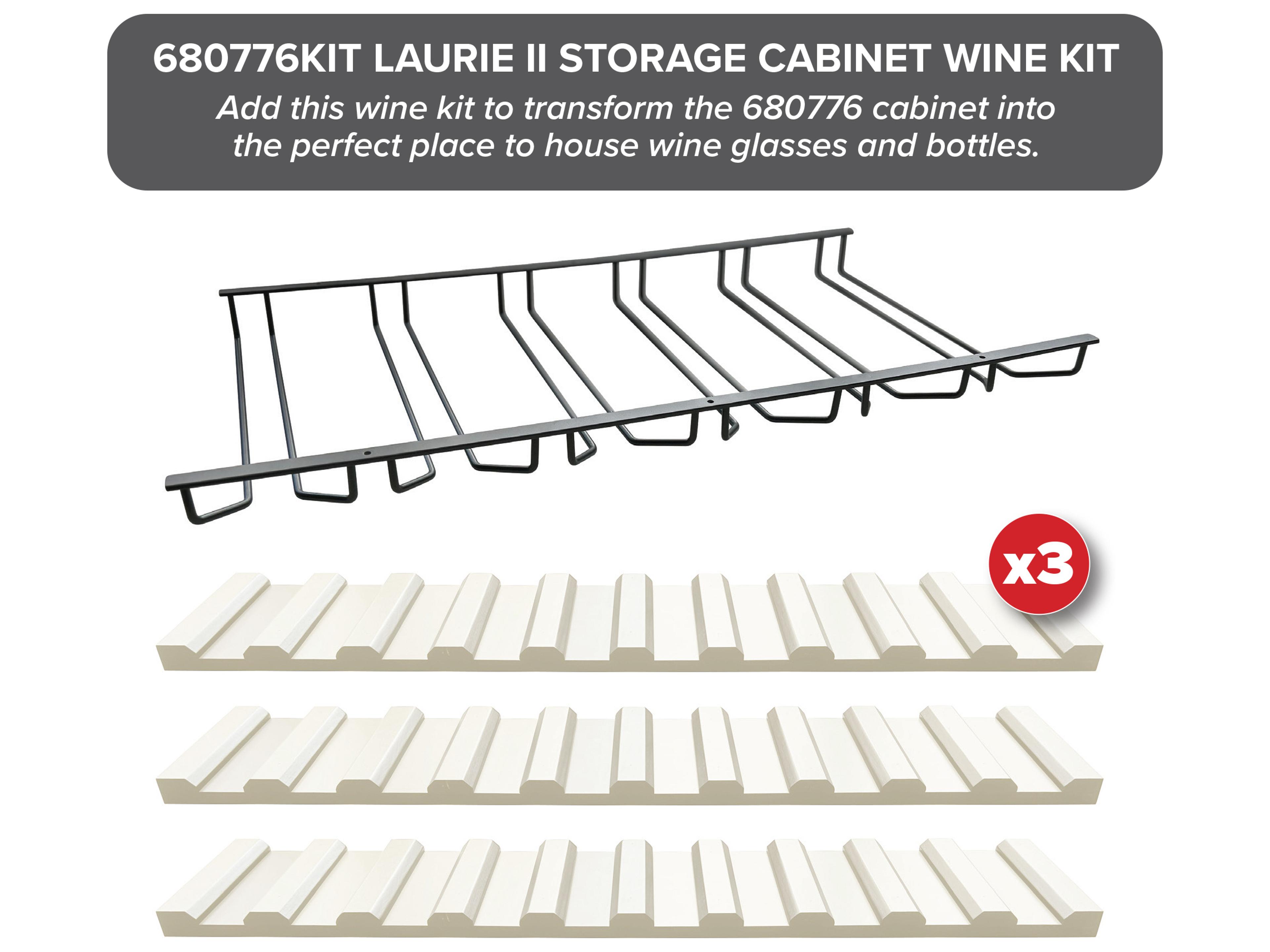 Howard Miller Laurie II Storage Storage Cabinet Wine Kit
