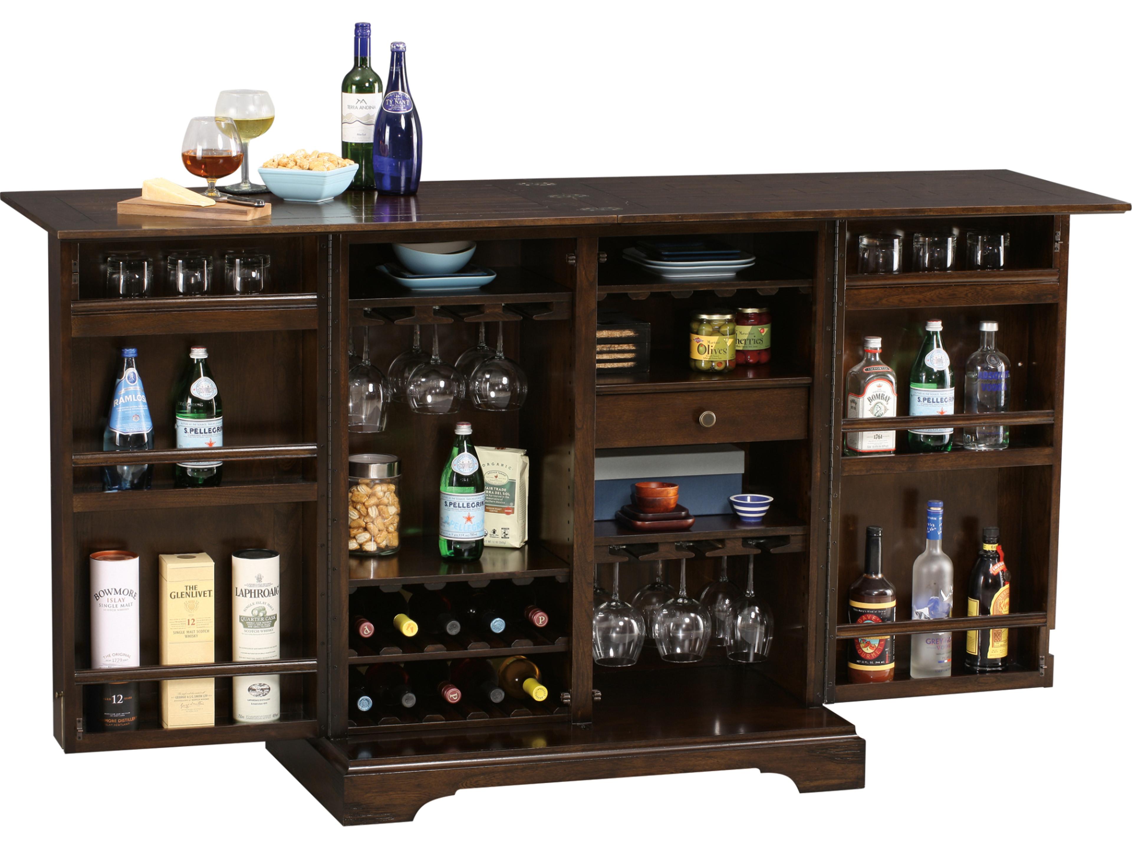 Howard Miller Benmore Oak Hardwood Wine Cabinet