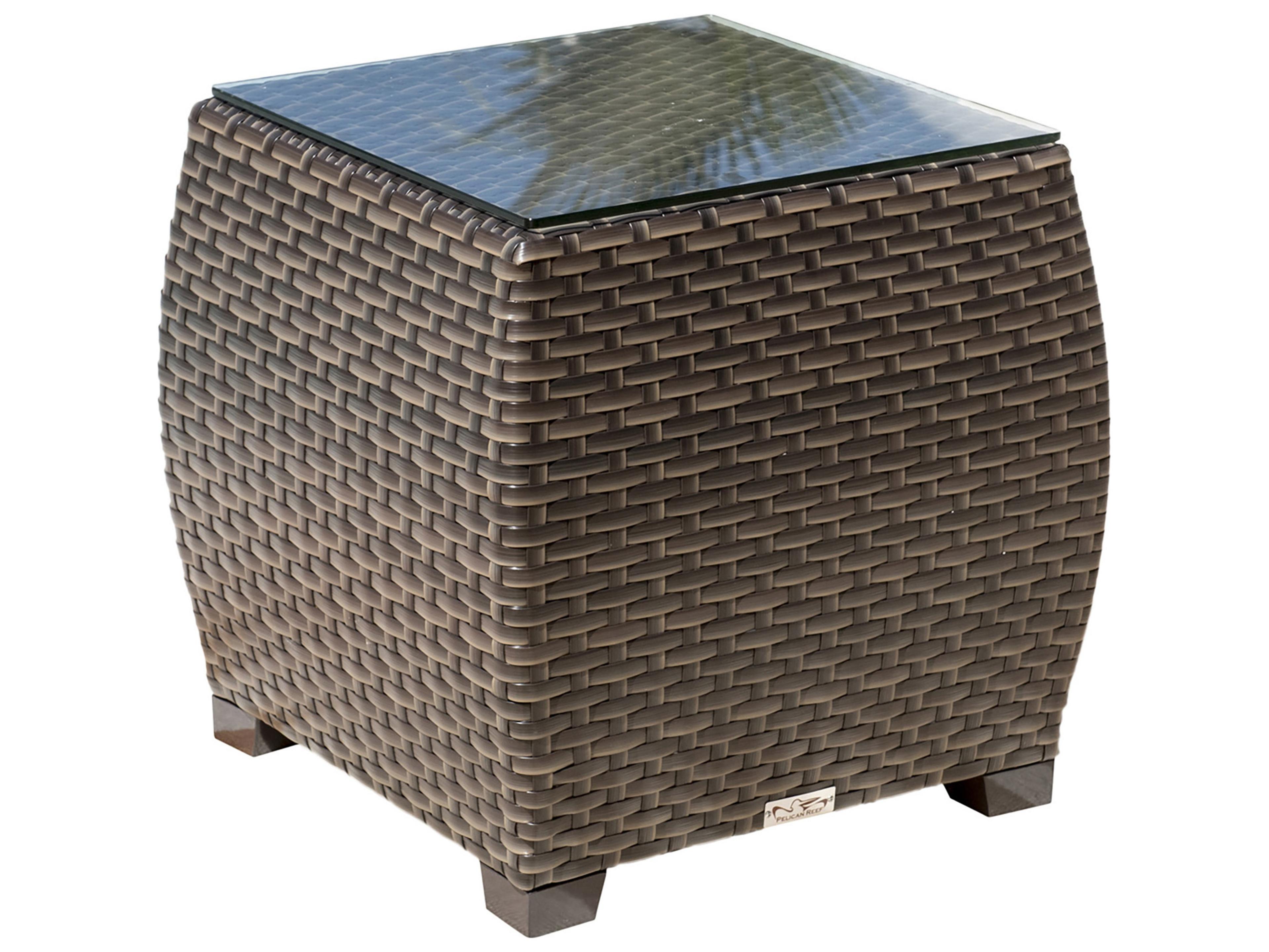 Fiji Wicker Square End Table