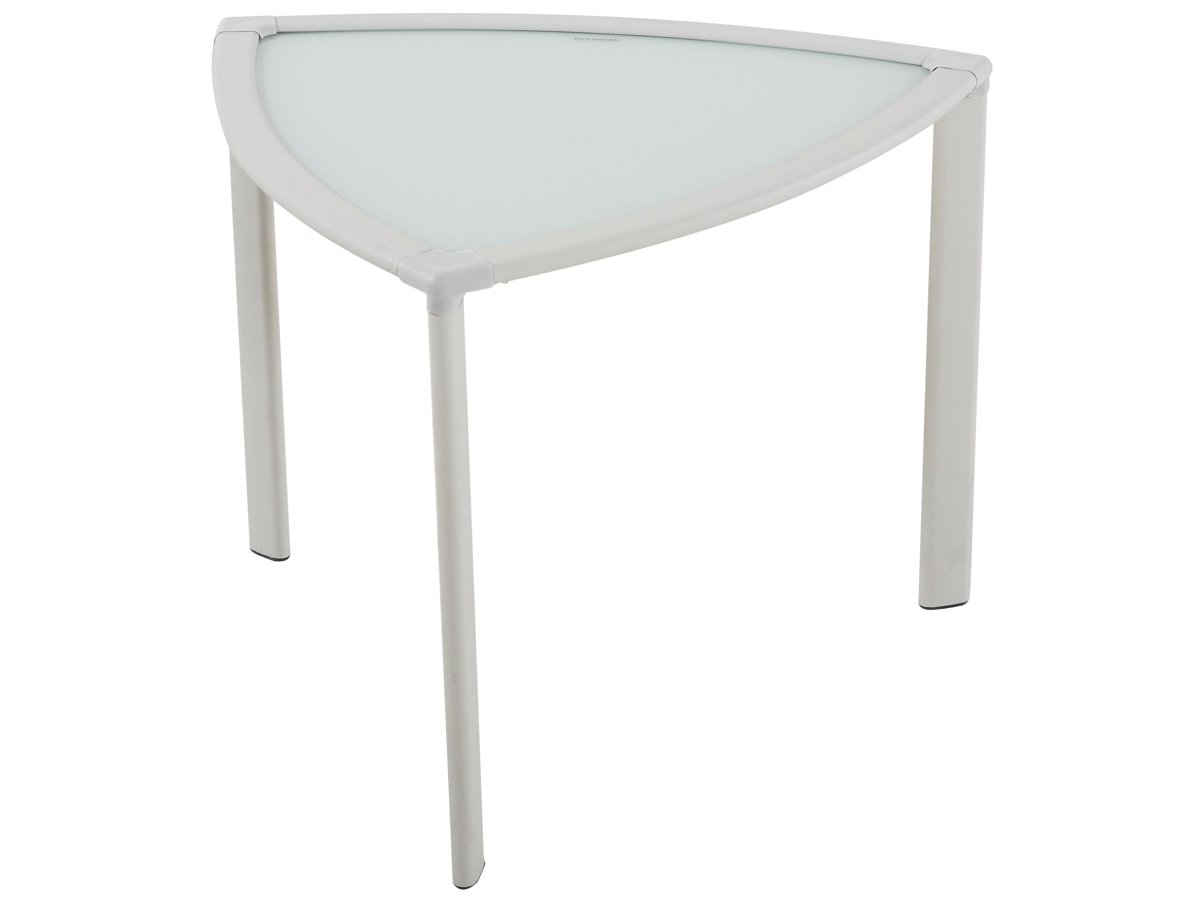 Hospitality Rattan Outdoor Archway White Aluminum End Table