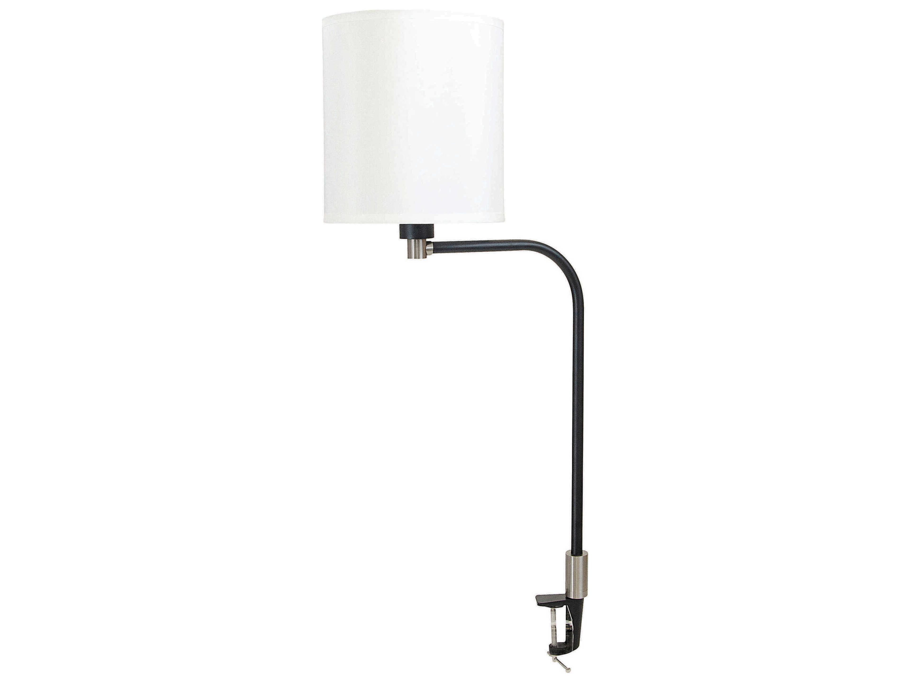 House of Troy Aria Black Satin Nickel White LED Desk Lamp