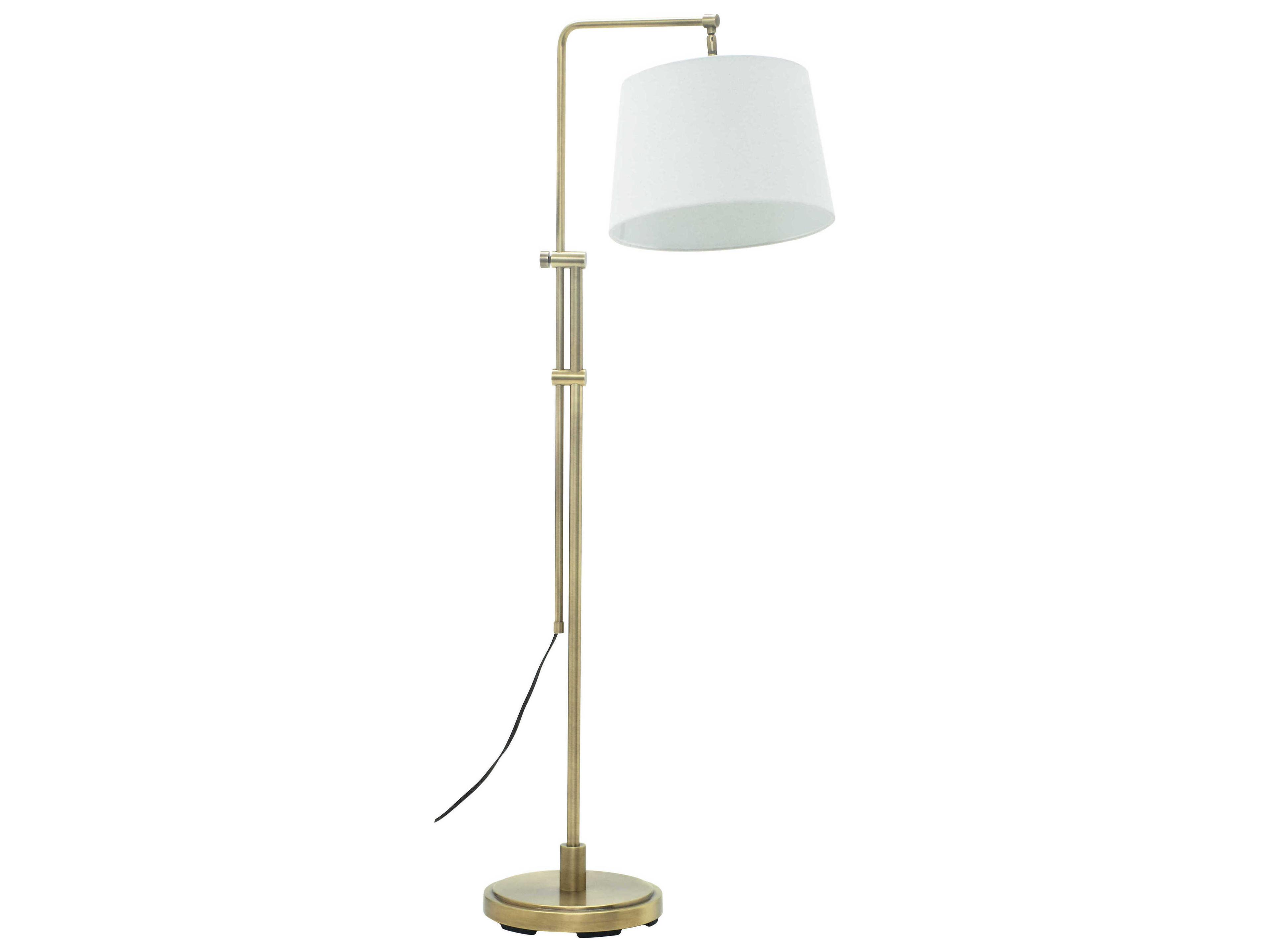 House of Troy Crown Point Brass Floor Lamp