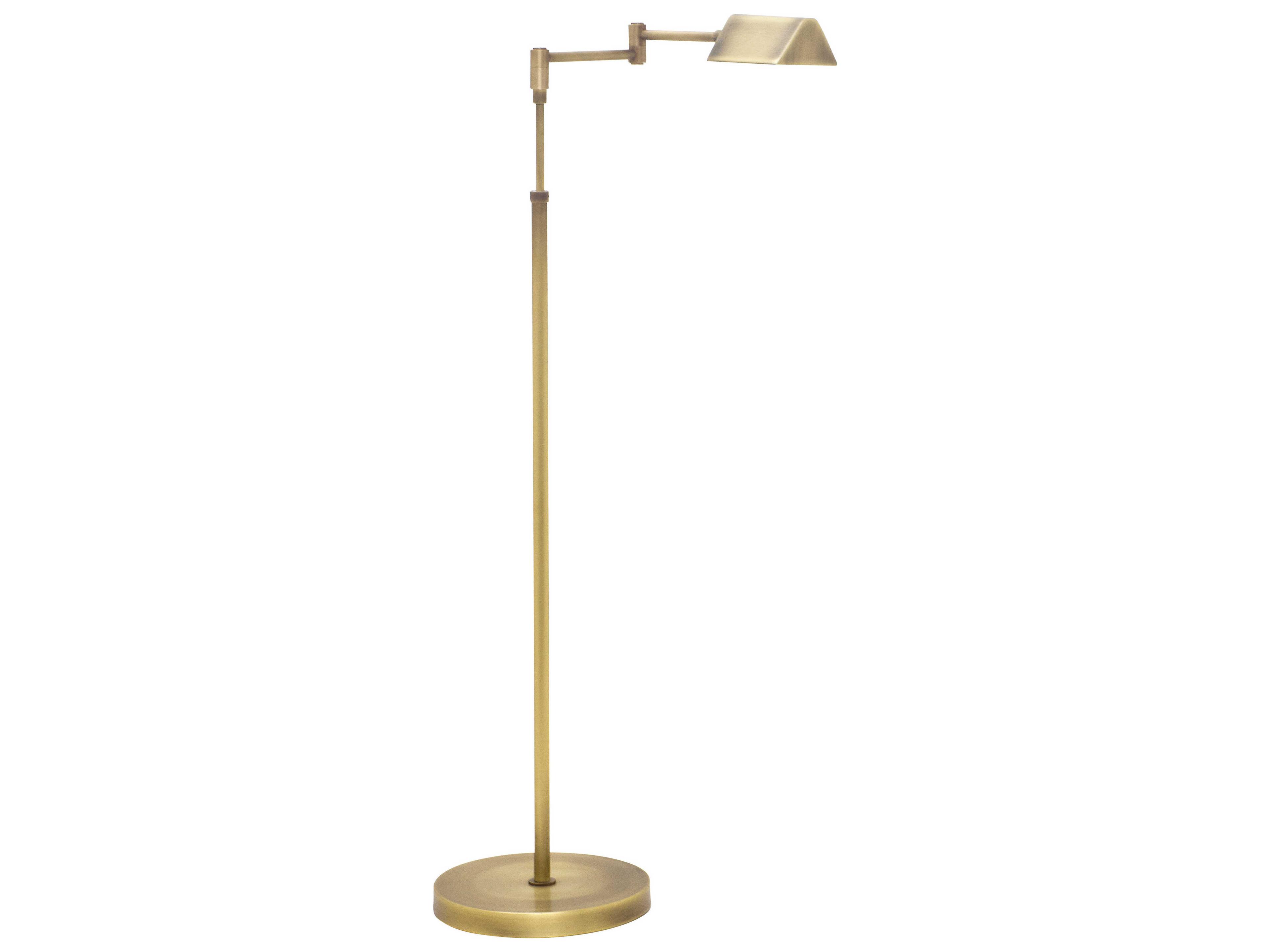 House of Troy Delta LED Task Antique Brass Floor Lamp