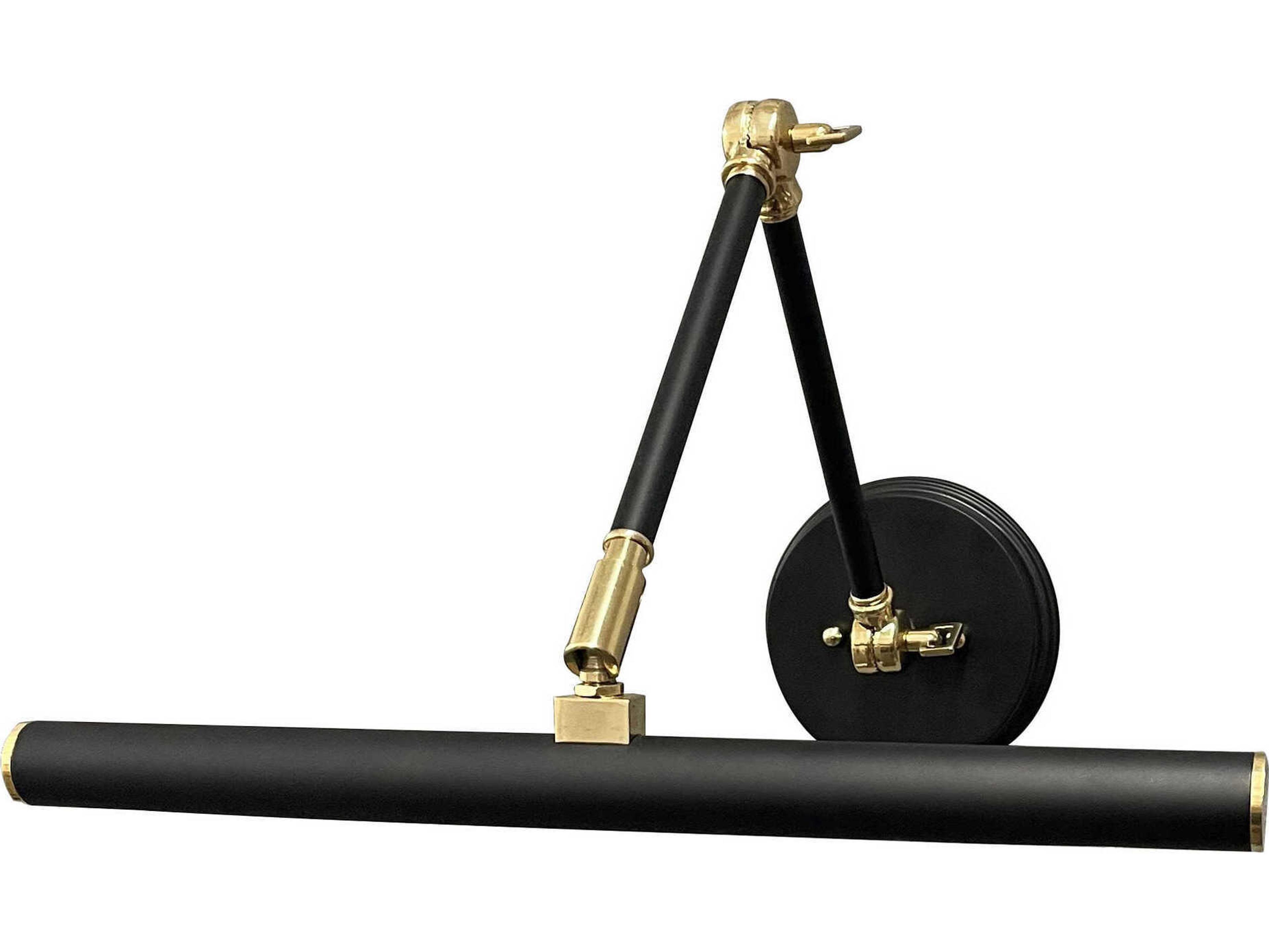 House of Troy Amelia Direct Wire 1-Light Black Polished Brass Picture Light