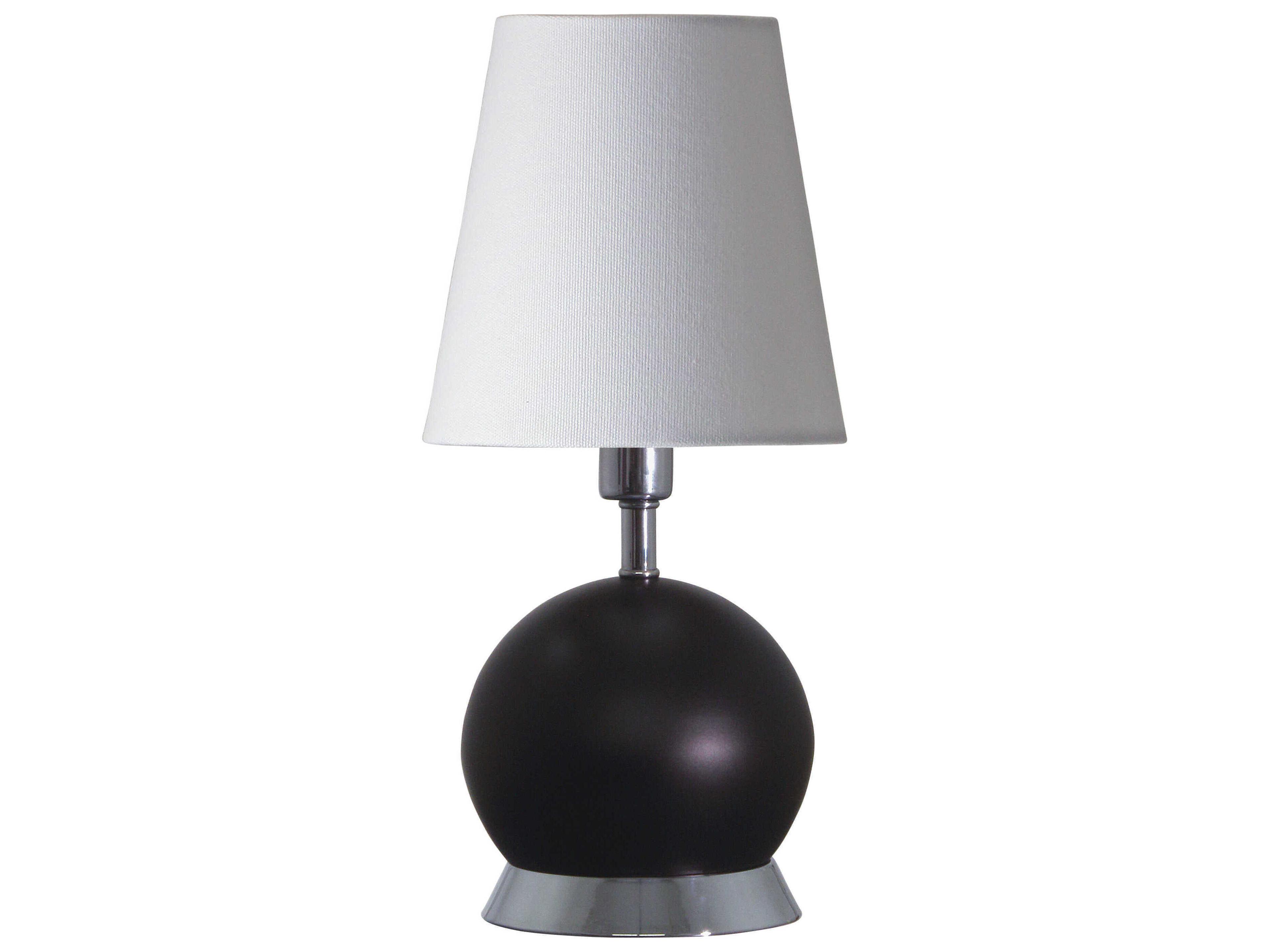 House of Troy Geo Ball Mini Accent Black Matte With Chrome Accents Table Lamp