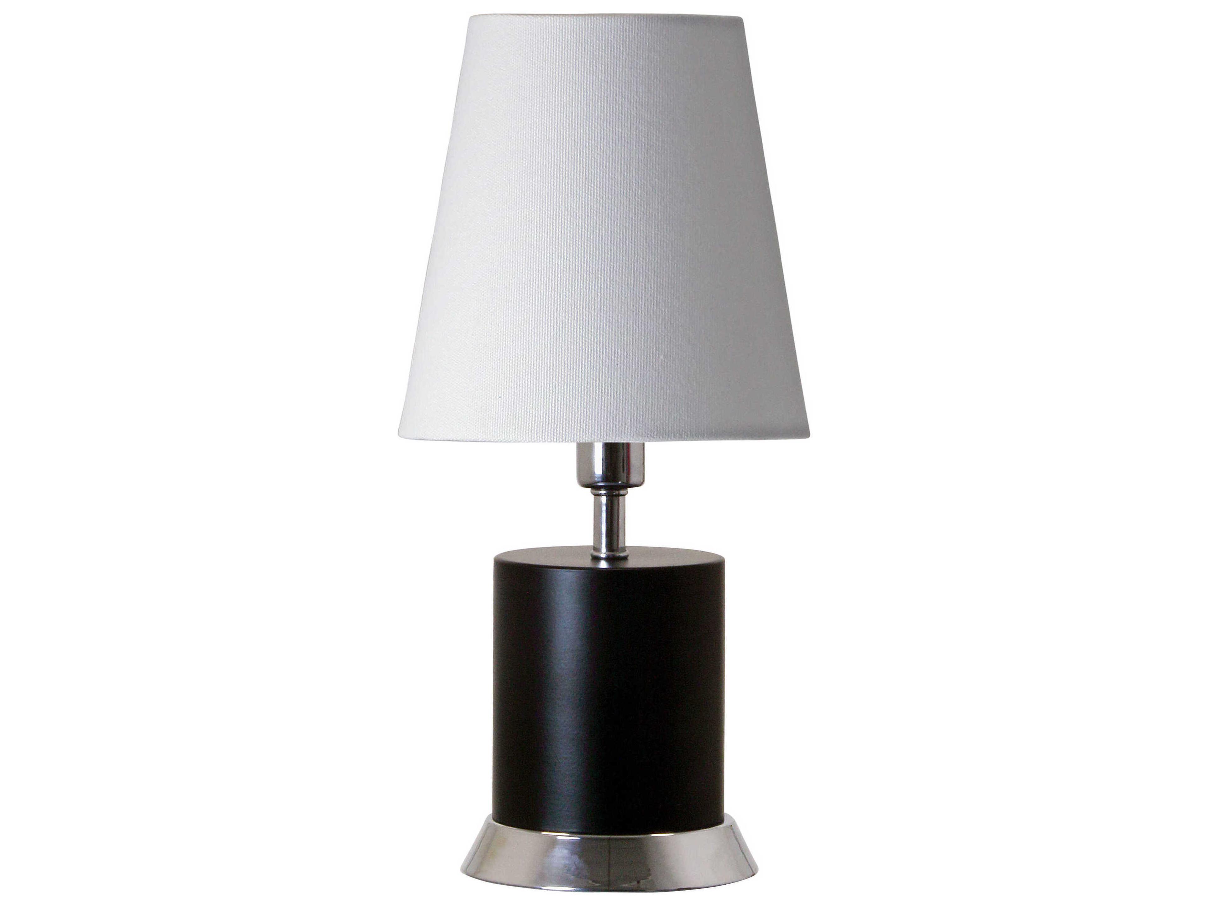 House of Troy Geo Cylinder Mini Accent Black Matte With Chrome Accents Table Lamp