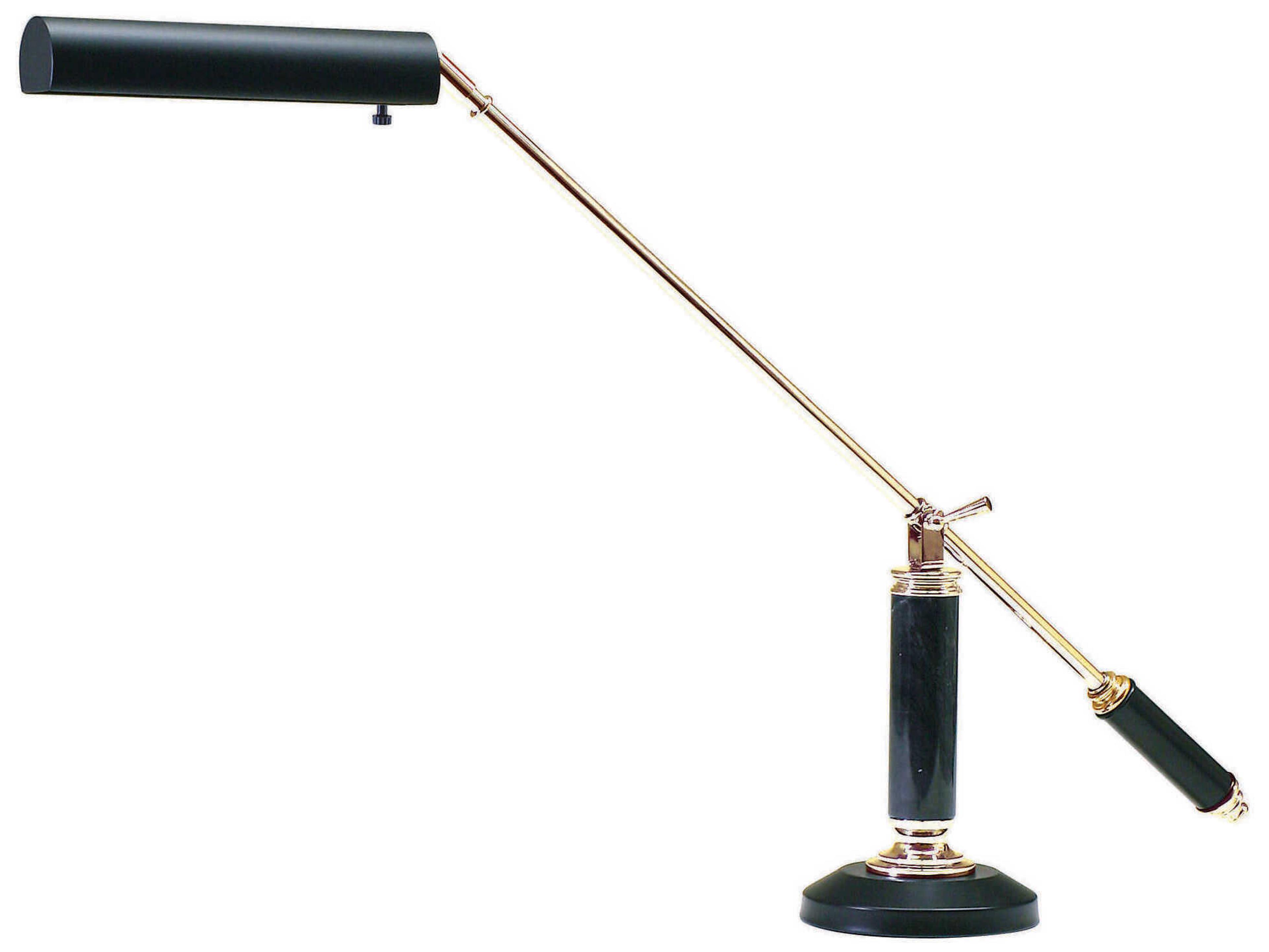 House of Troy Grand Black & Brass Desk Lamp