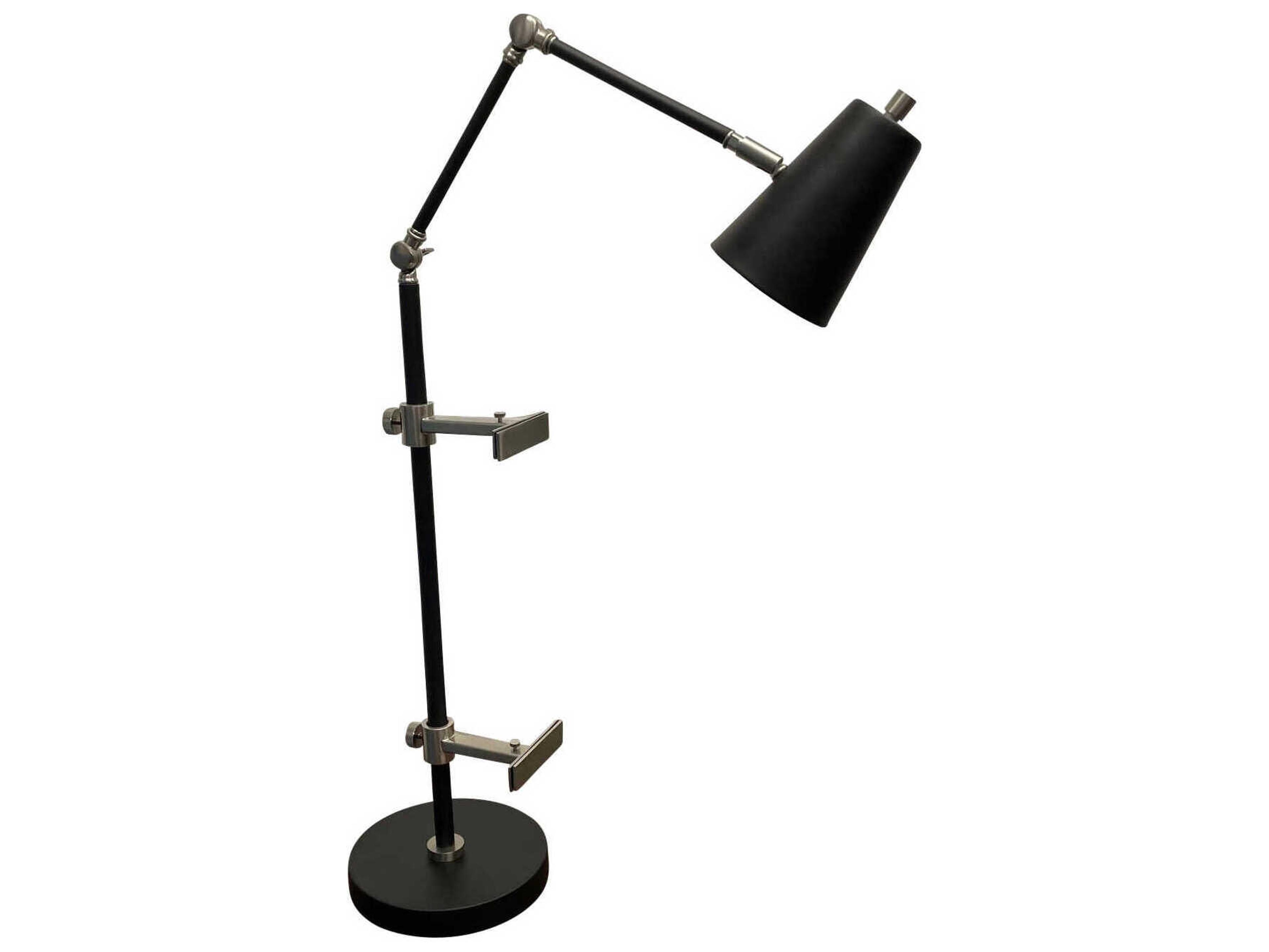 House of Troy River North Black Satin Nickel Desk Lamp