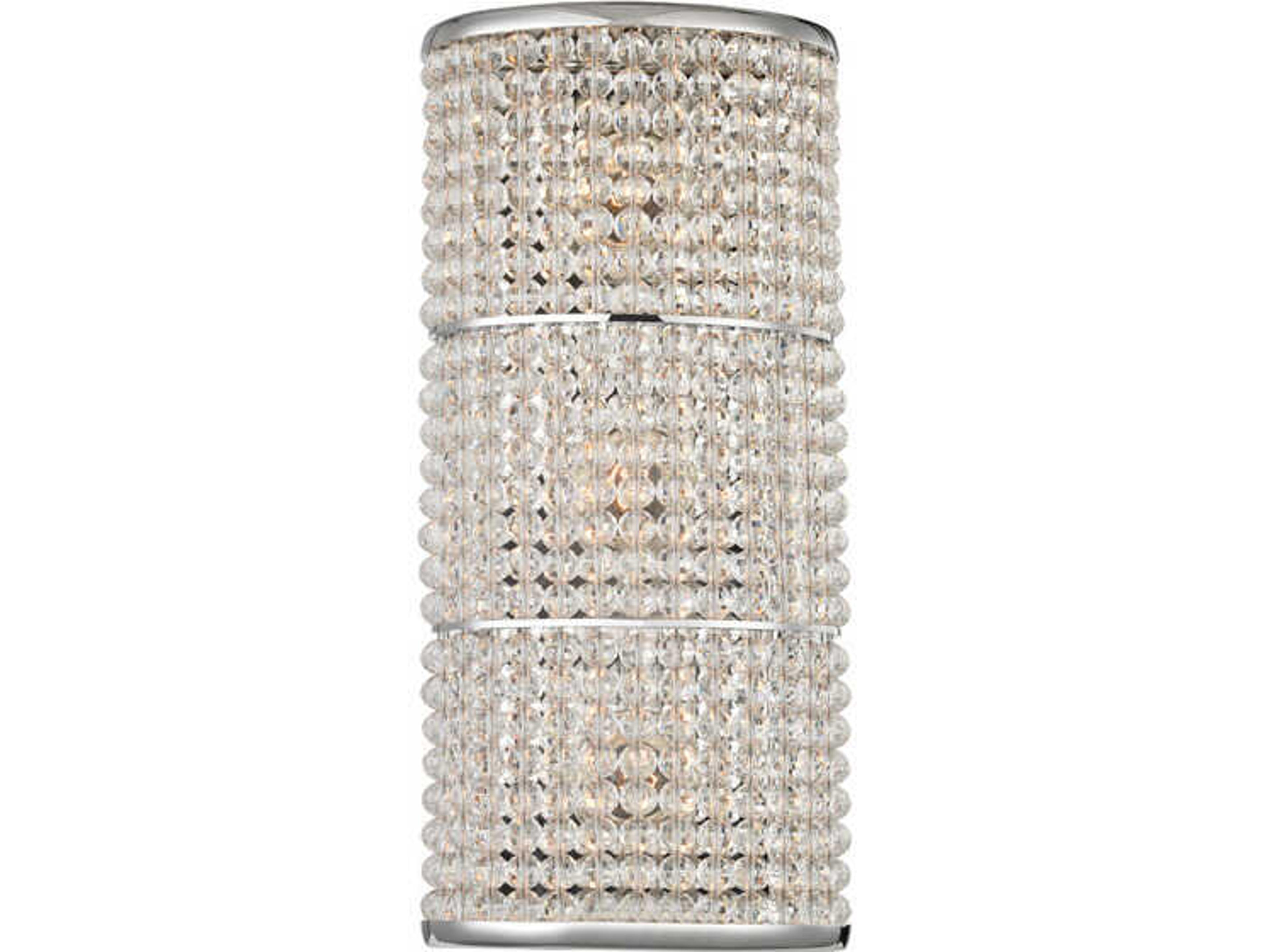 Hudson Valley Sherrill 3-Light Polished Nickel Crystal Wall Sconce