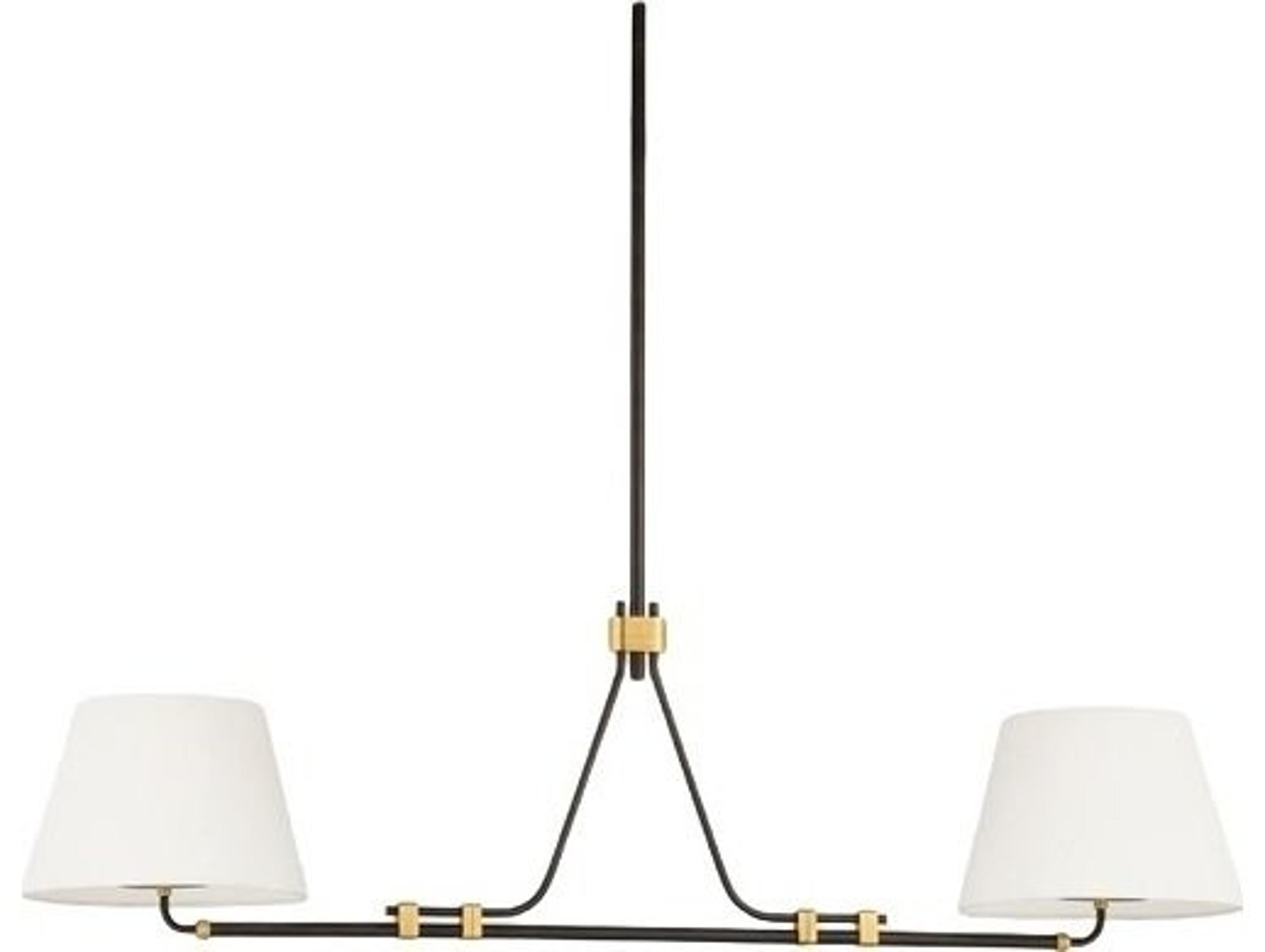 Hudson Valley Crown Heights 2-Light Aged Brass Distressed Bronze Drum Island Pendant