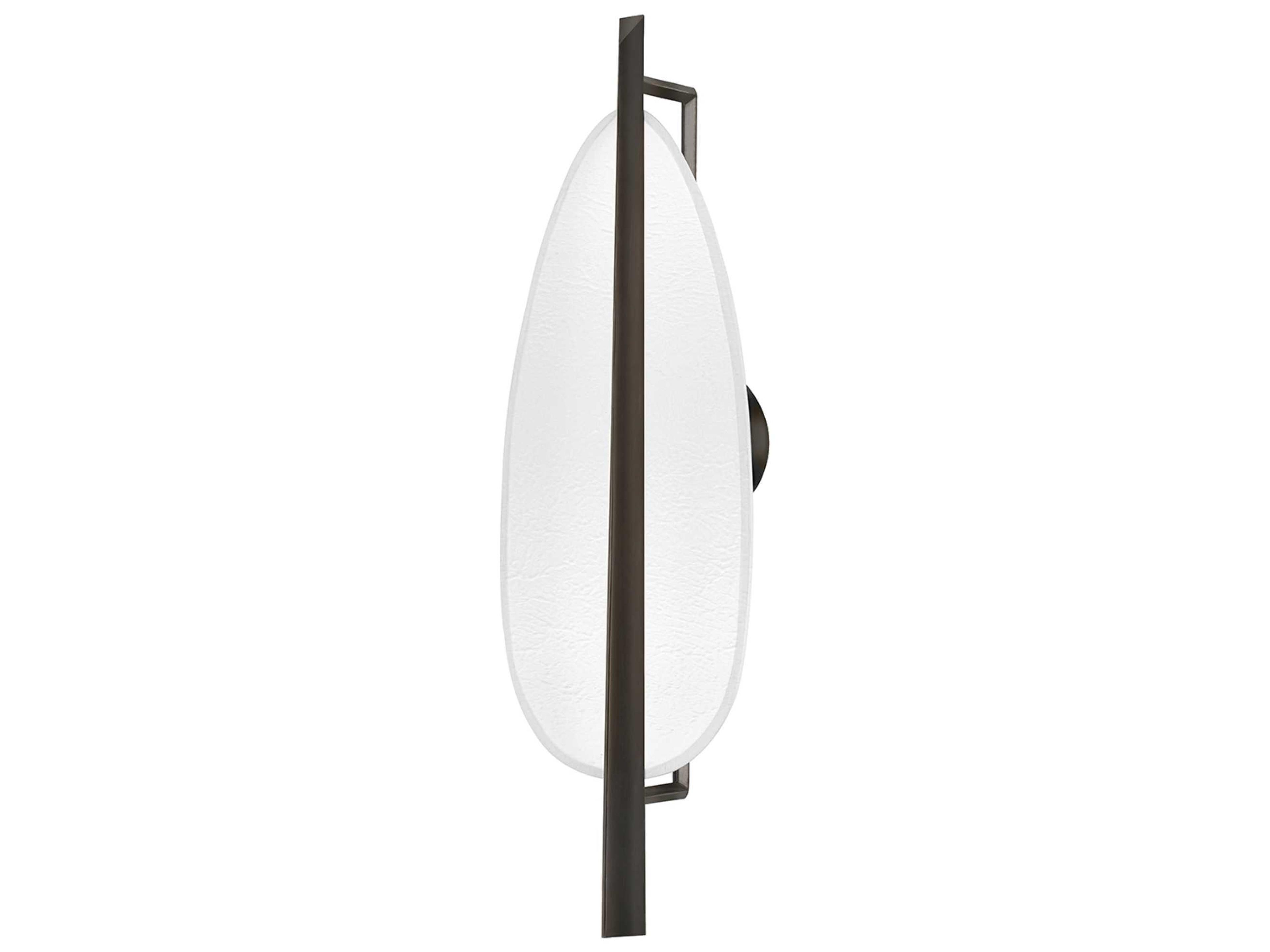 Hudson Valley Ithaca 1-Light Black Nickel white Plaster LED Wall Sconce