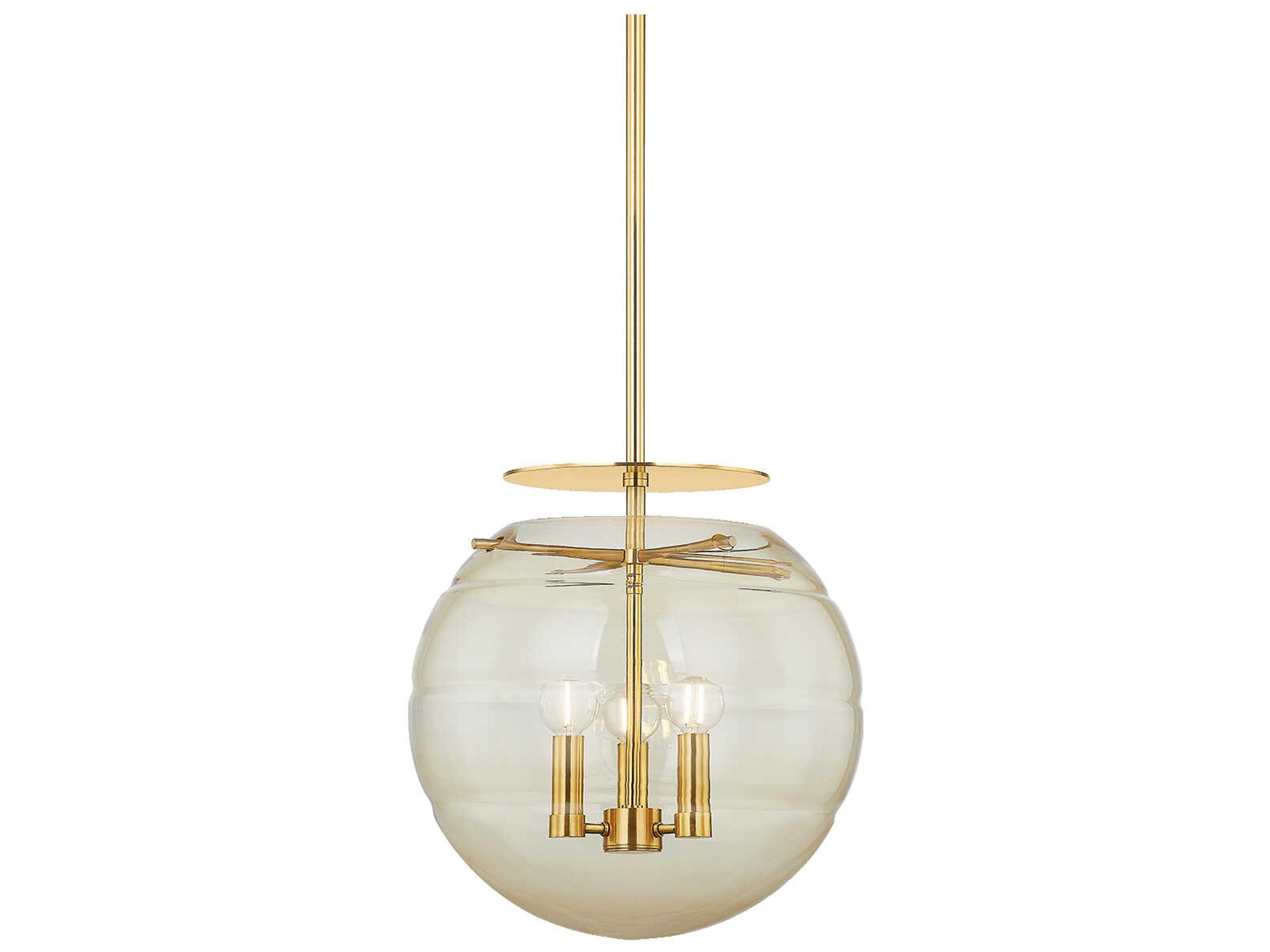 Hudson Valley Gill 3-Light Aged Brass Globe Pendant