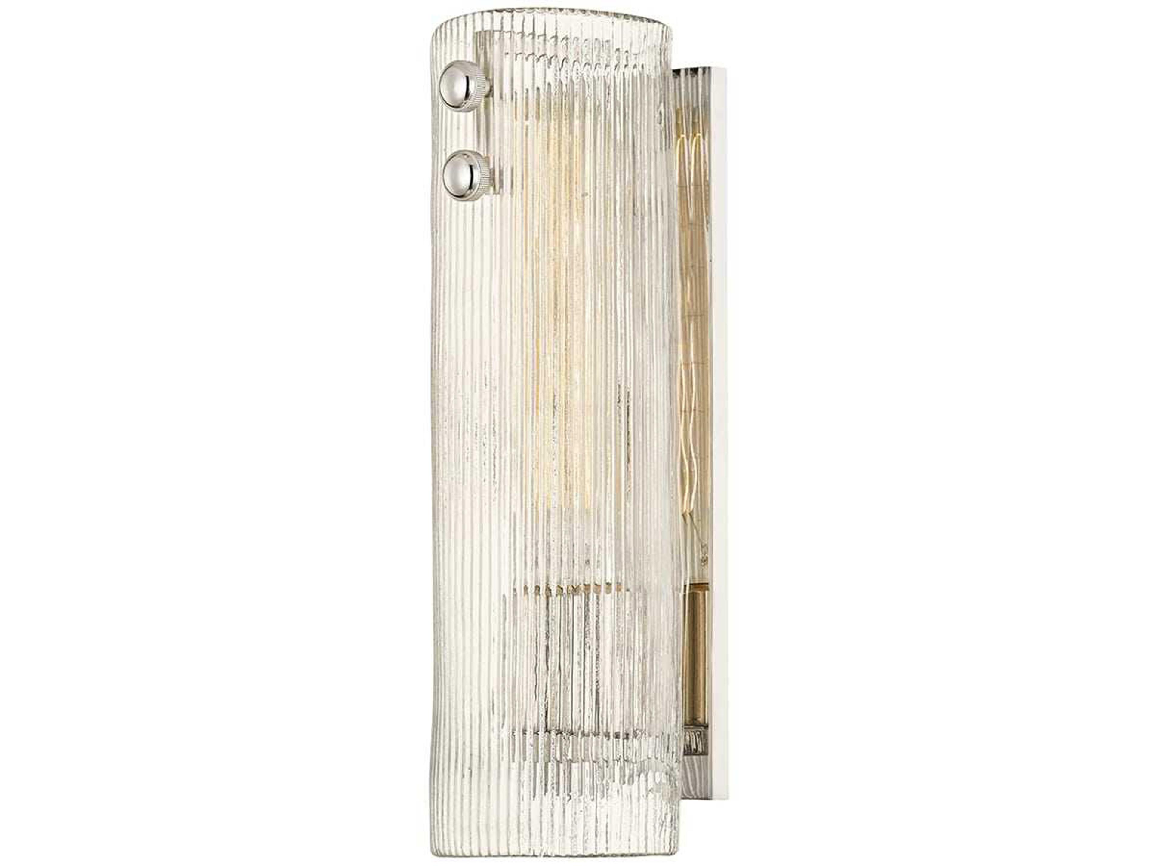 Prospect Park 1-Light Polished Nickel Glass Wall Sconce