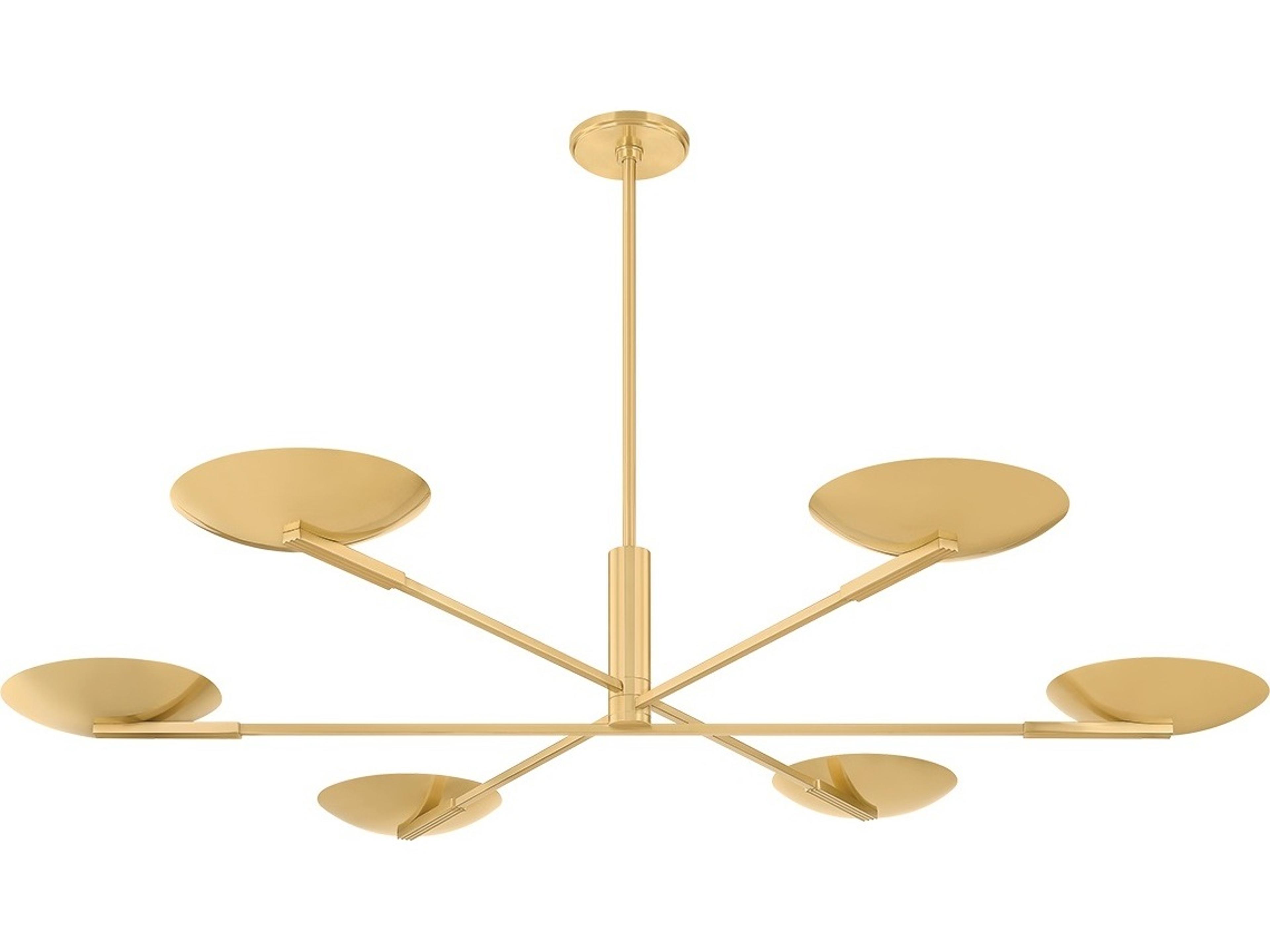Johnson 6-Light Aged Brass Chandelier