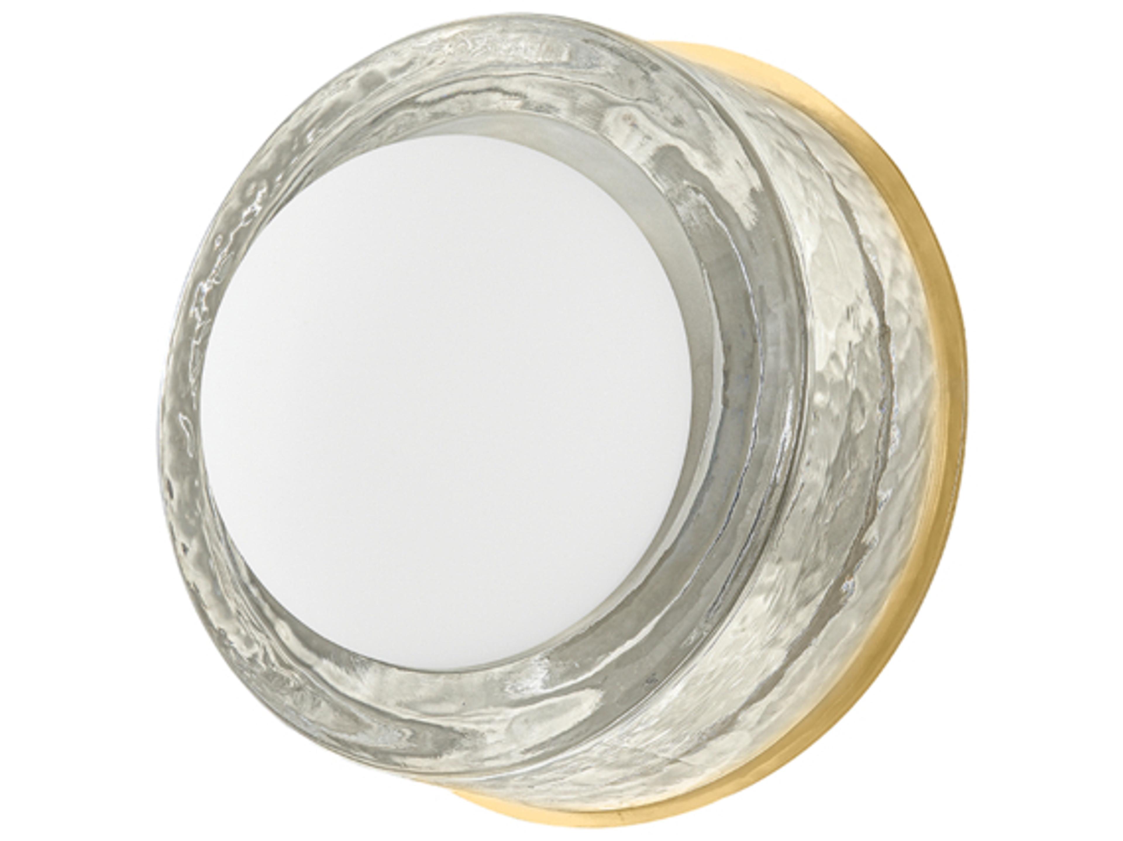 Mackay 1-Light Aged Brass Glass LED Wall Sconce