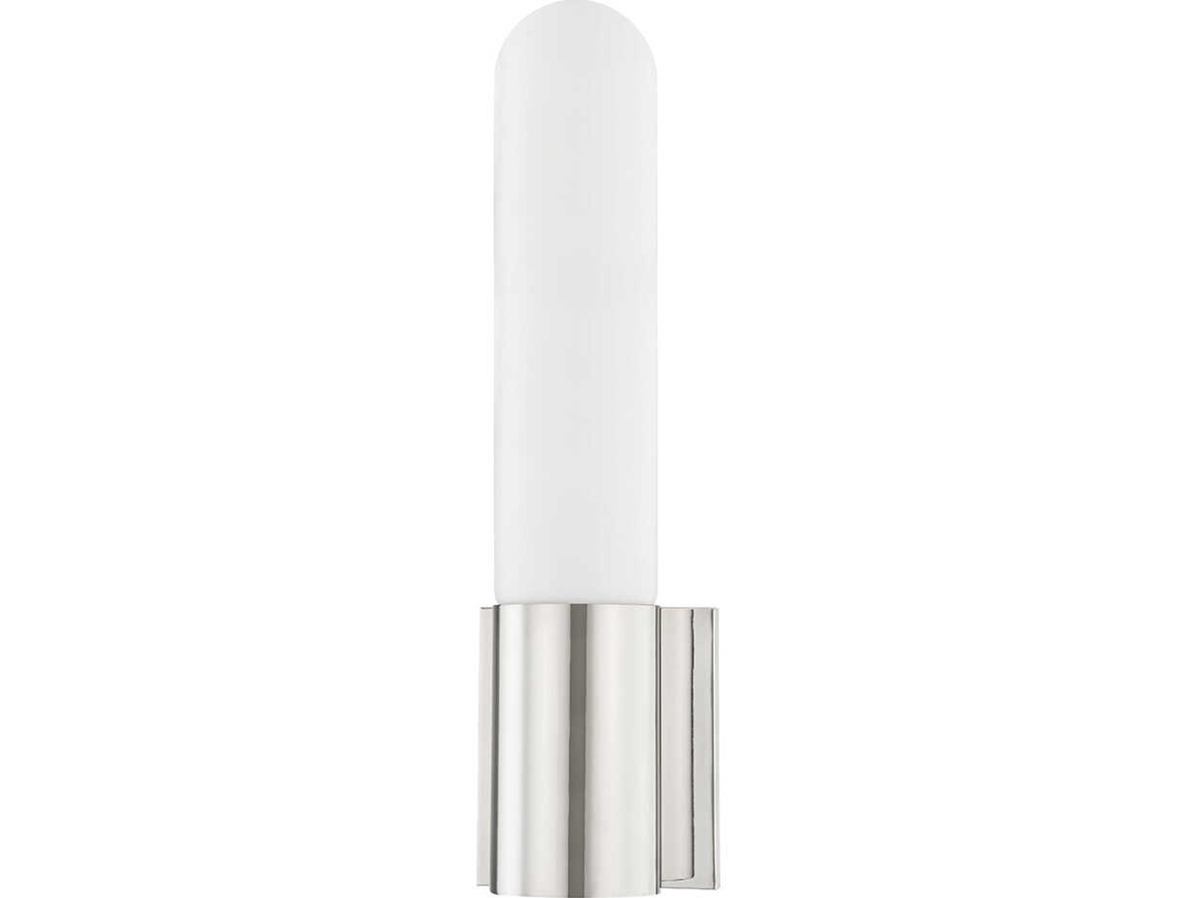 Hudson Valley Carlin 1-Light Polished Nickel Glass LED Wall Sconce