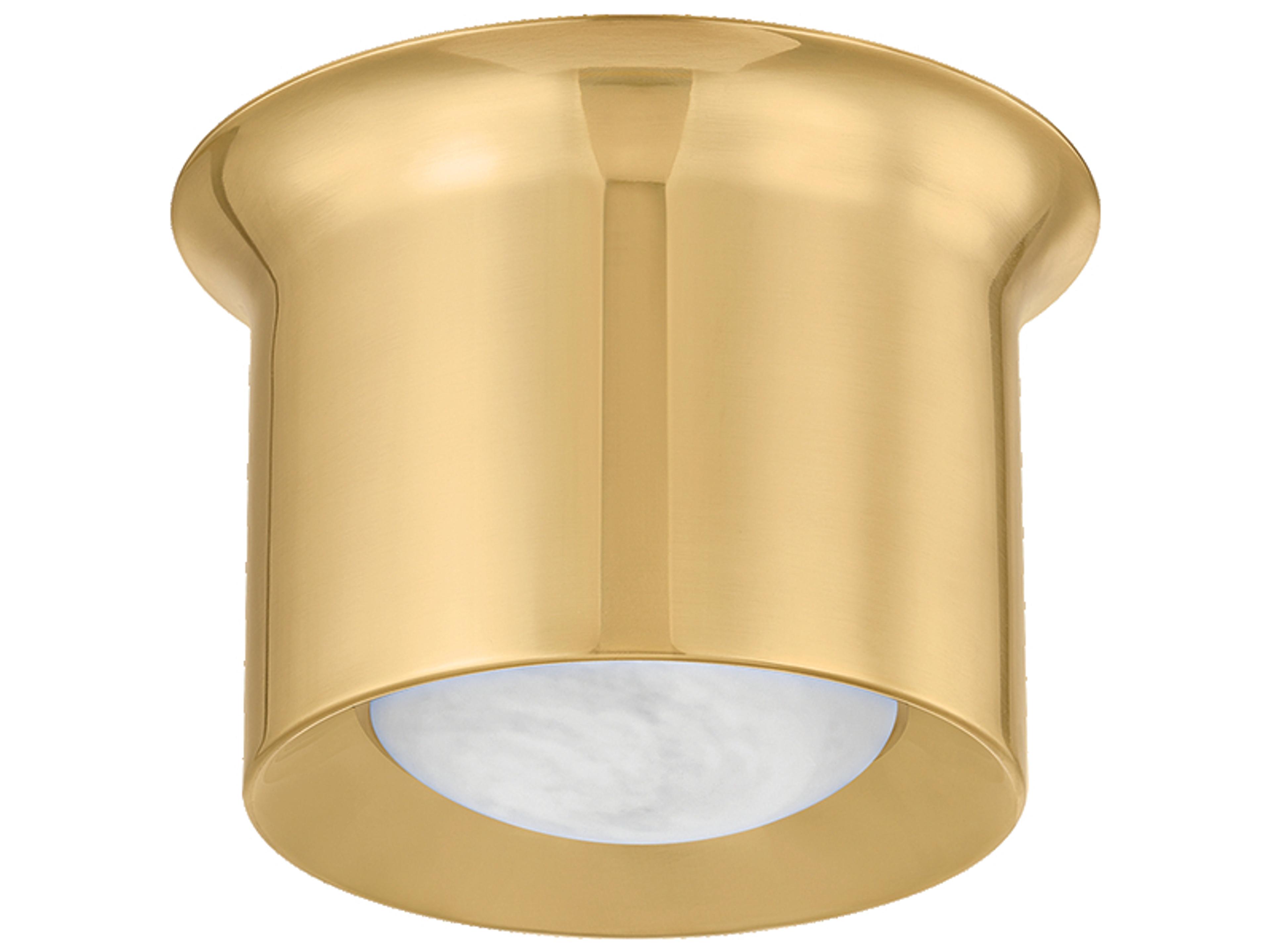 Hudson Valley Noxon 1-Light Aged Brass Cylinder Flush Mount