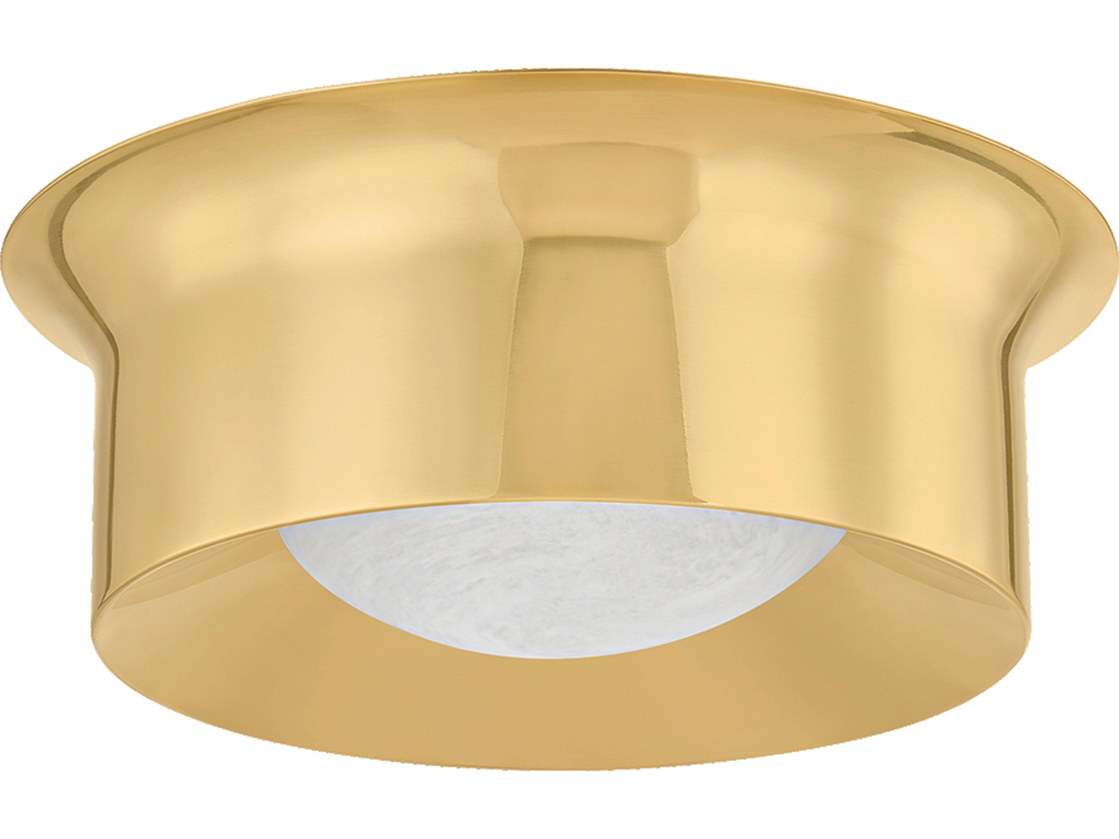 Hudson Valley Noxon 1-Light Aged Brass Round Flush Mount