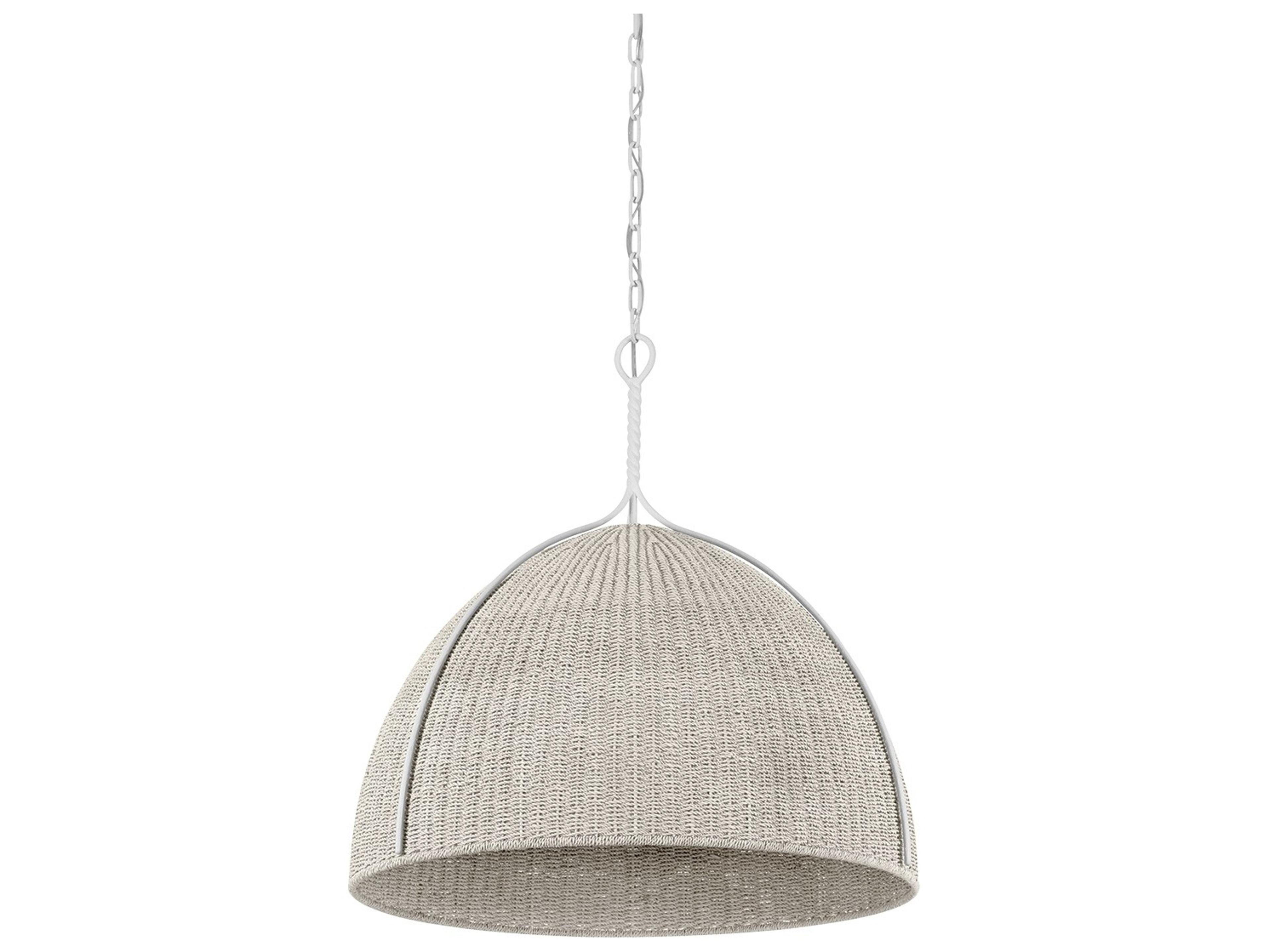 Woodlawn 1-Light White Plaster Gray Pendant