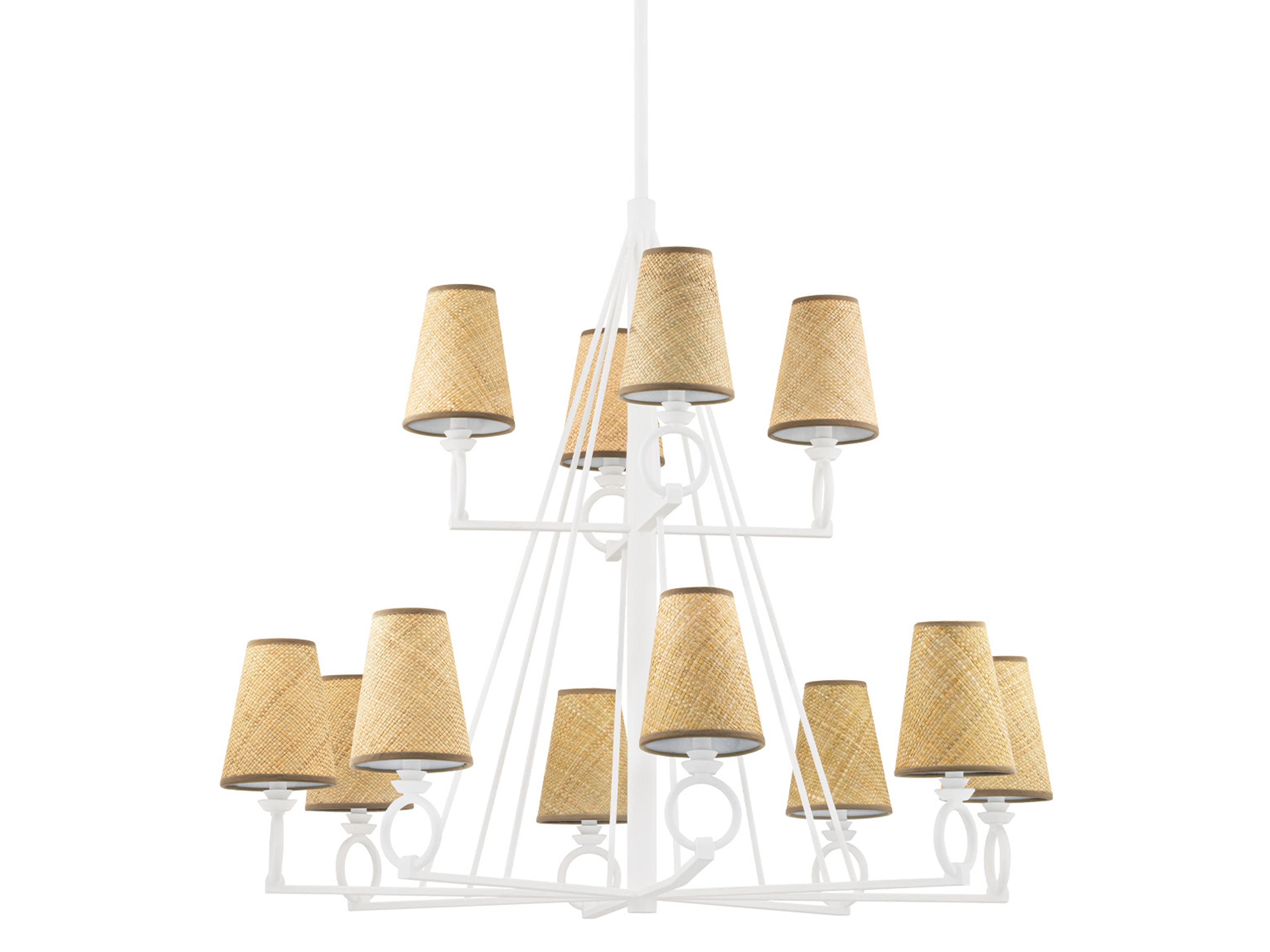 Hudson Valley Pendelton 12-Light White Plaster Empire Chandelier