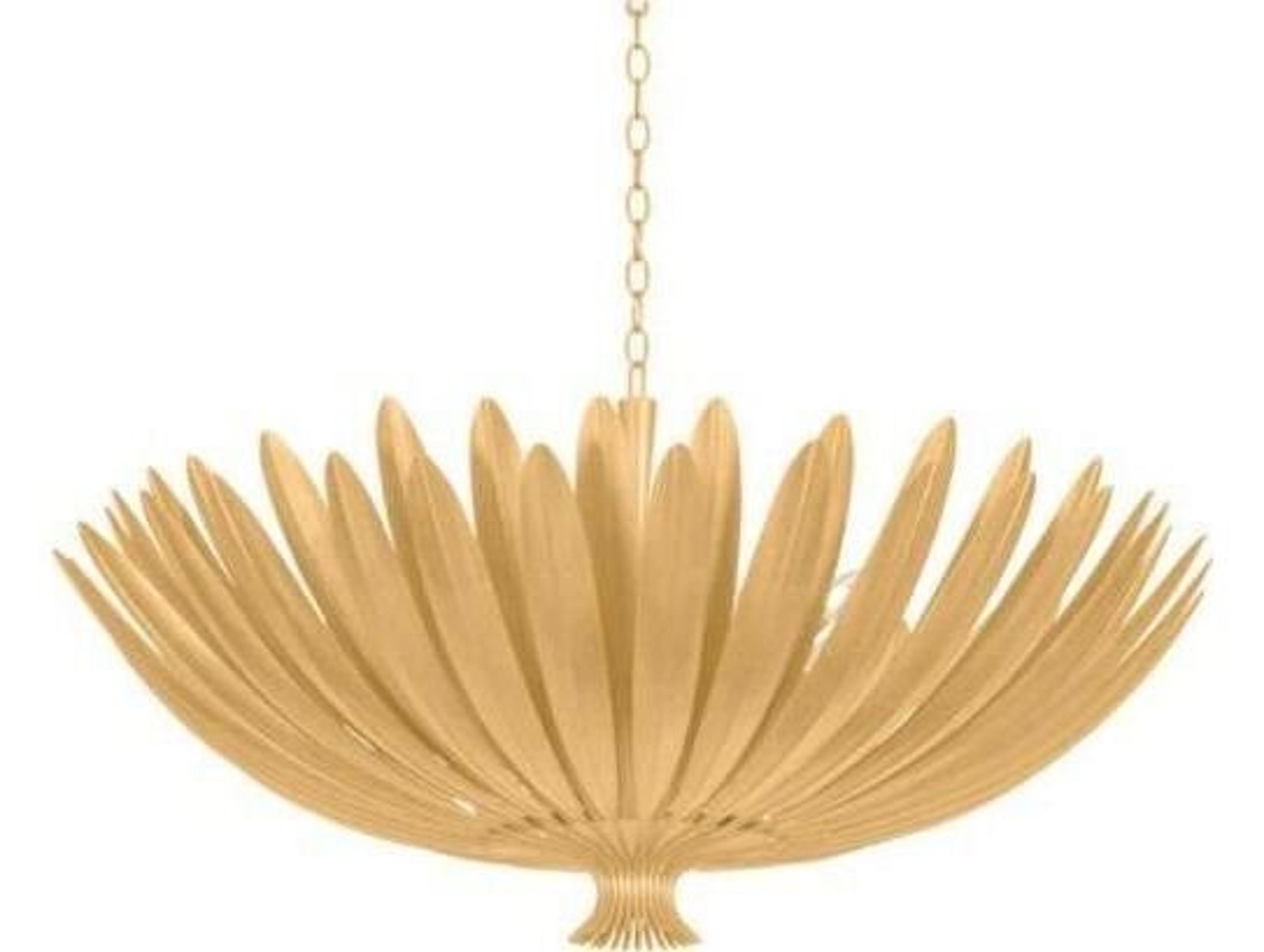 Whitfield 12-Light Vintage Gold Leaf Traditional Bowl Pendant
