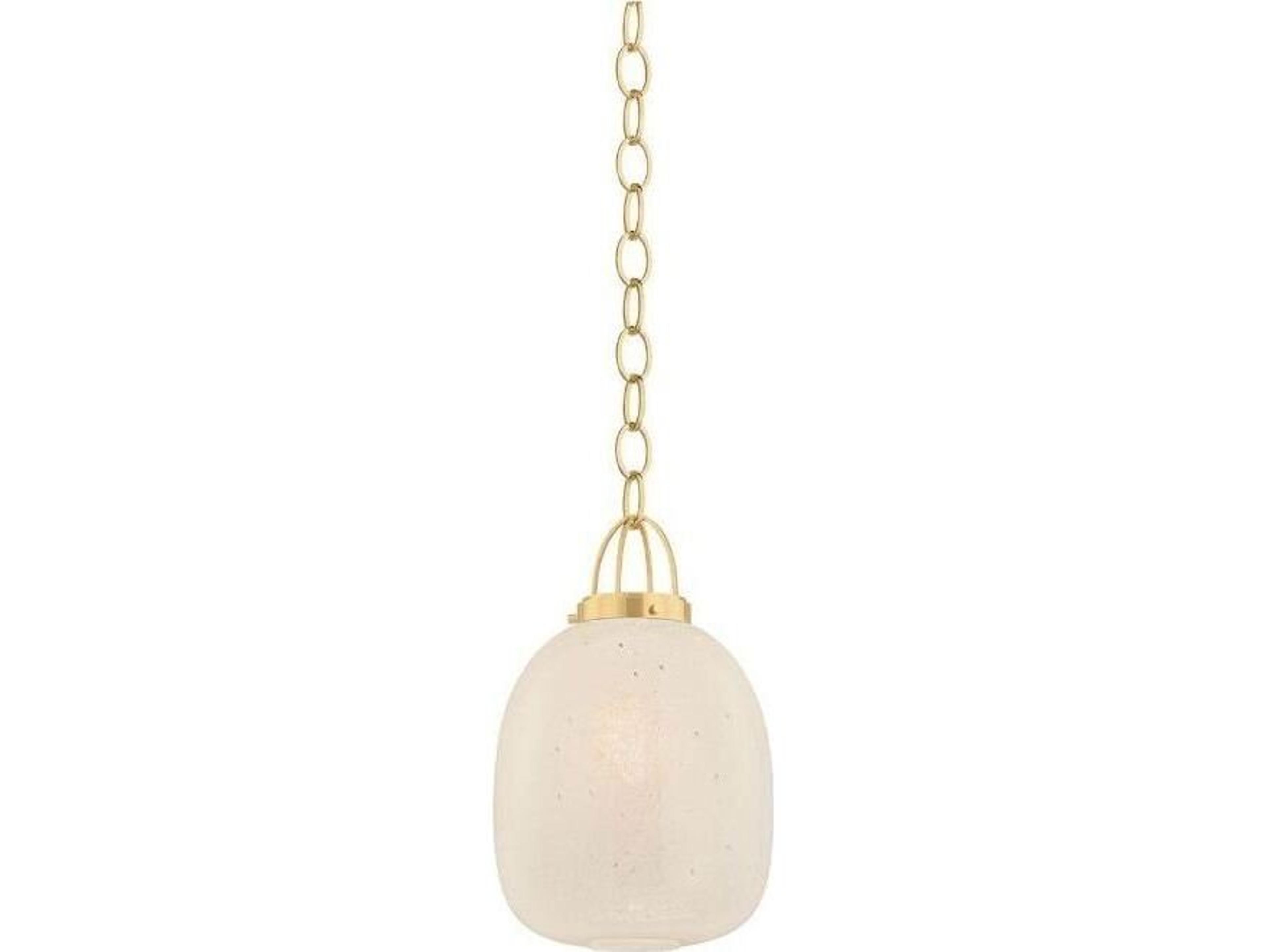Enosburg 1-Light Aged Brass Round Mini Pendant
