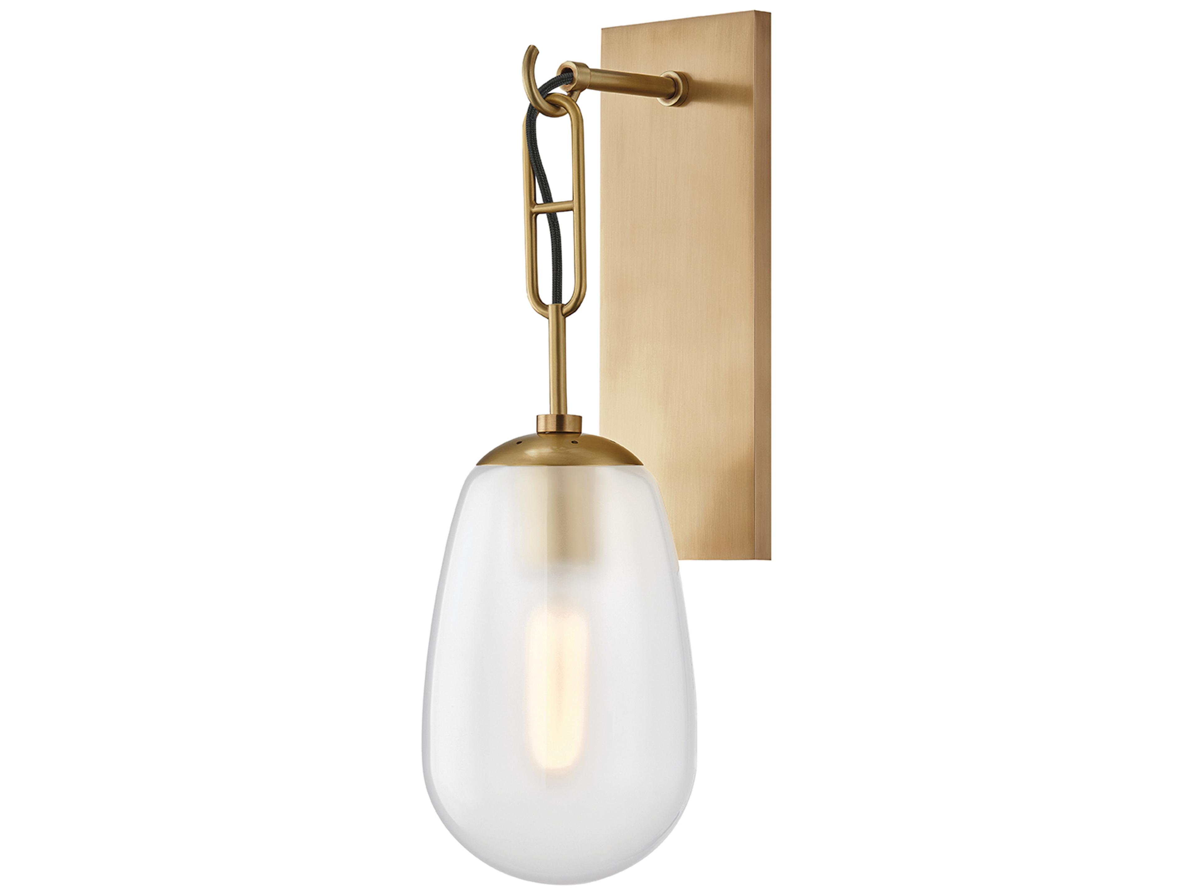 Hudson Valley Bruckner 1-Light Aged Brass Wall Sconce