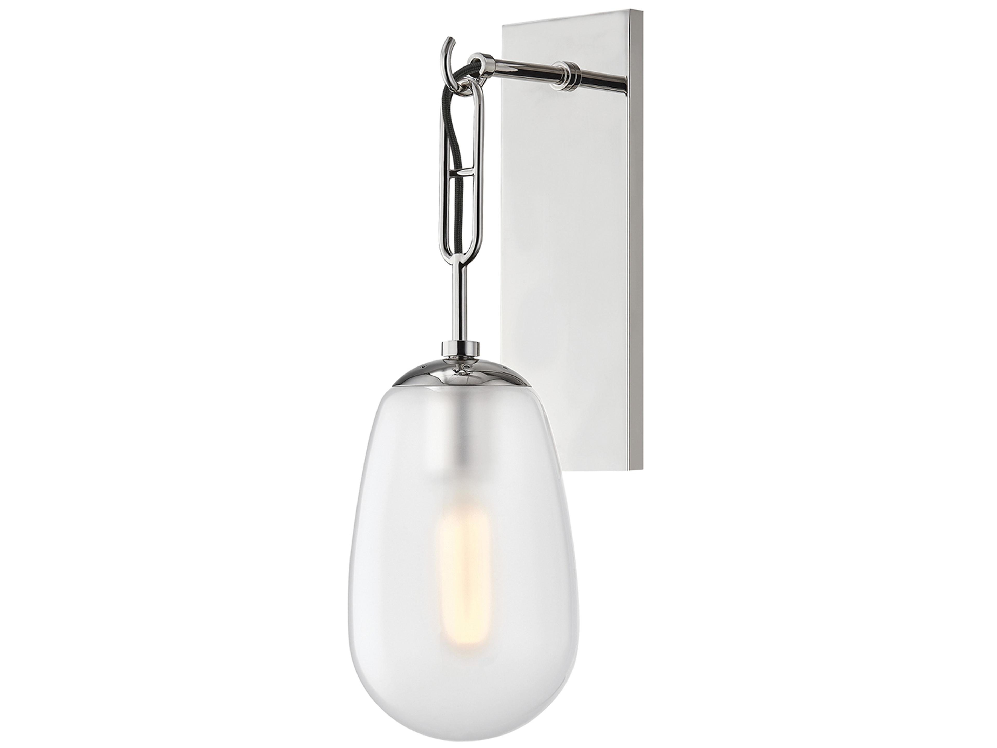 Hudson Valley Bruckner 1-Light Polished Nickel Wall Sconce