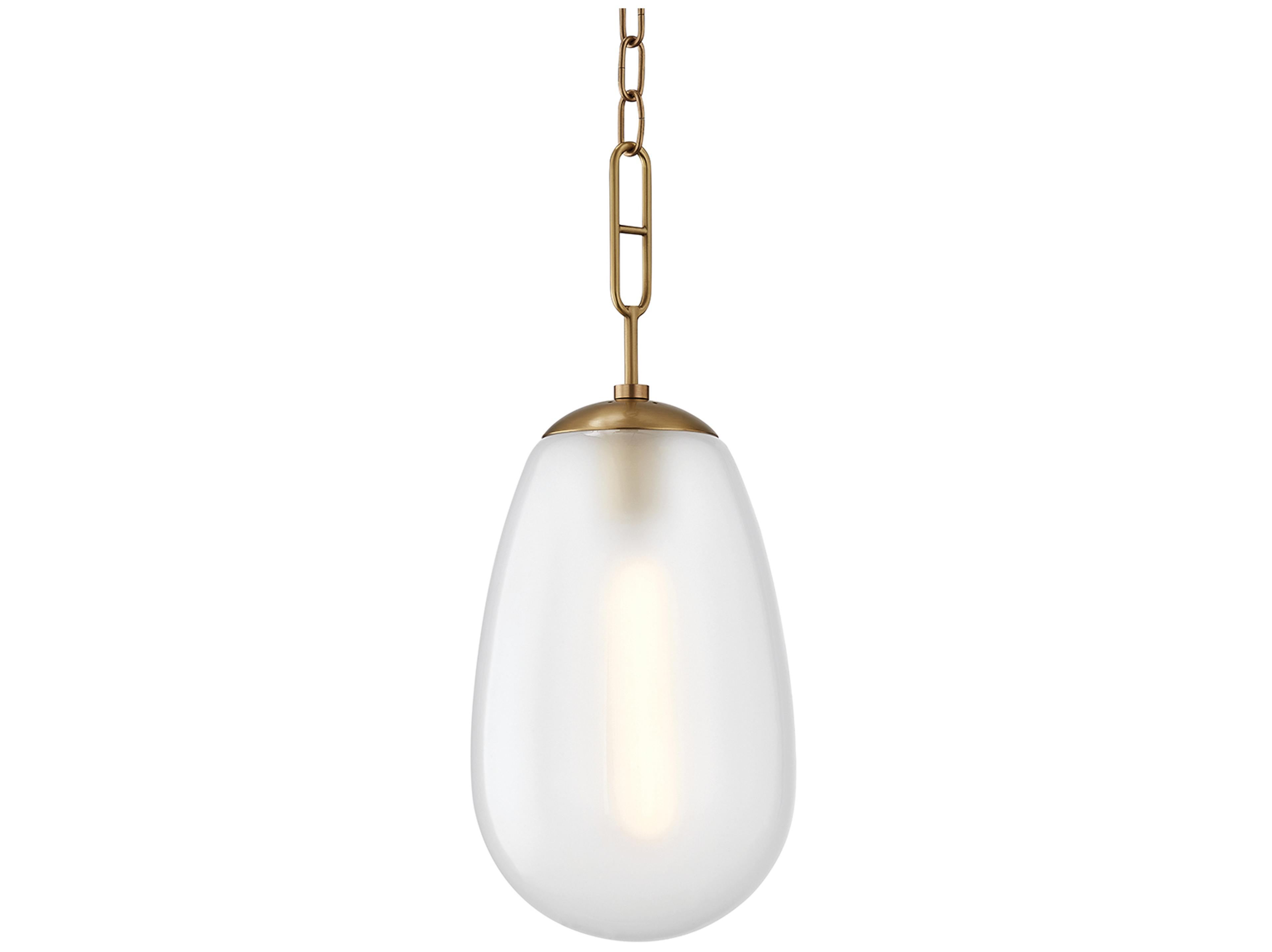 Hudson Valley Bruckner 1-Light Aged Brass Mini Pendant