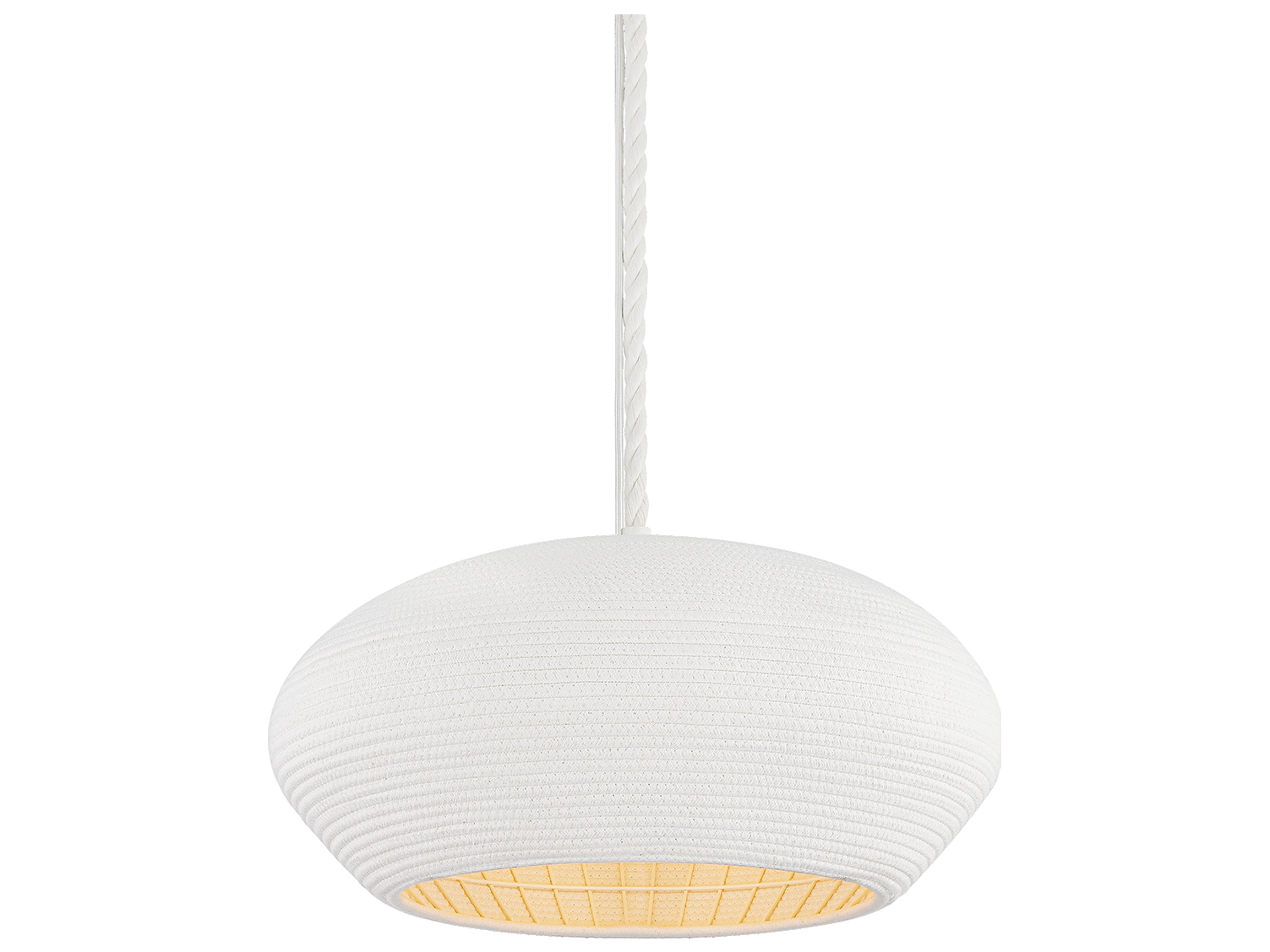 Hudson Valley Ferndale 1-Light Gesso White Pendant