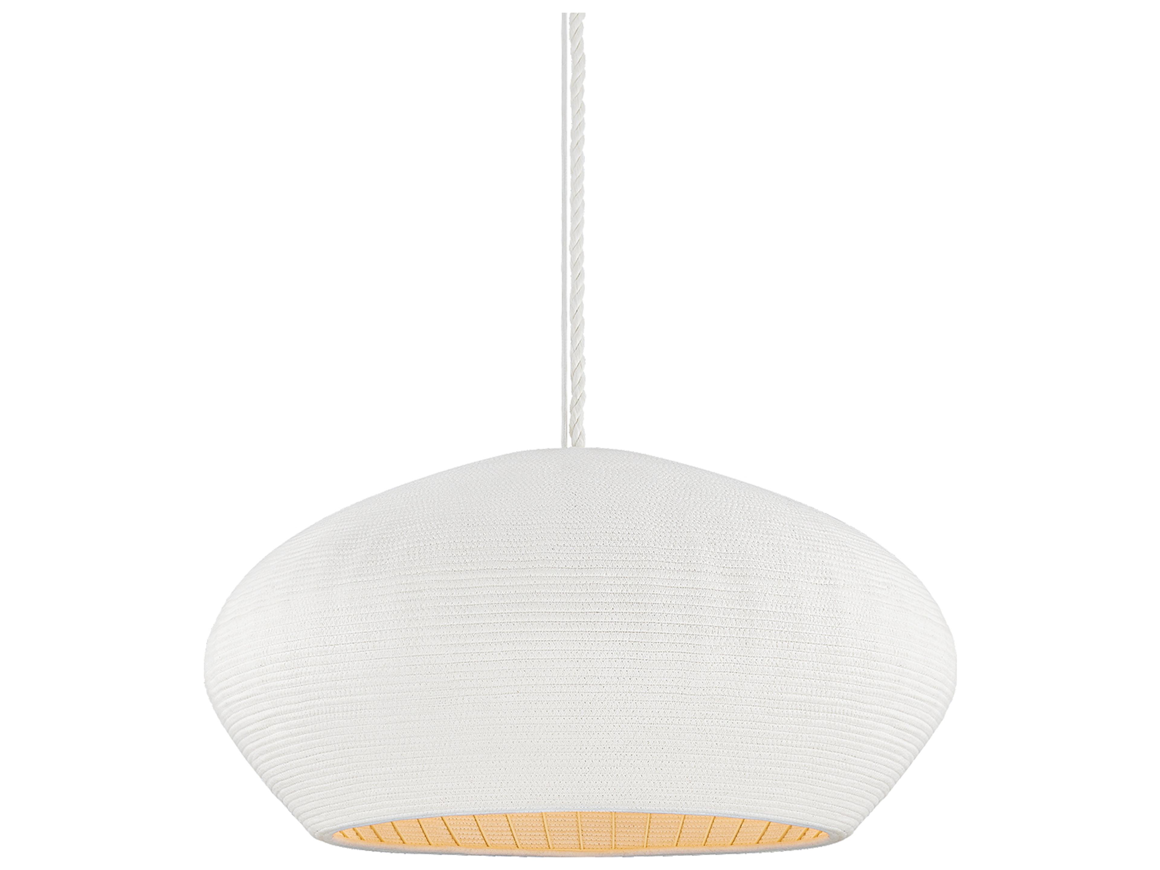 Hudson Valley Ferndale 1-Light Gesso White Pendant