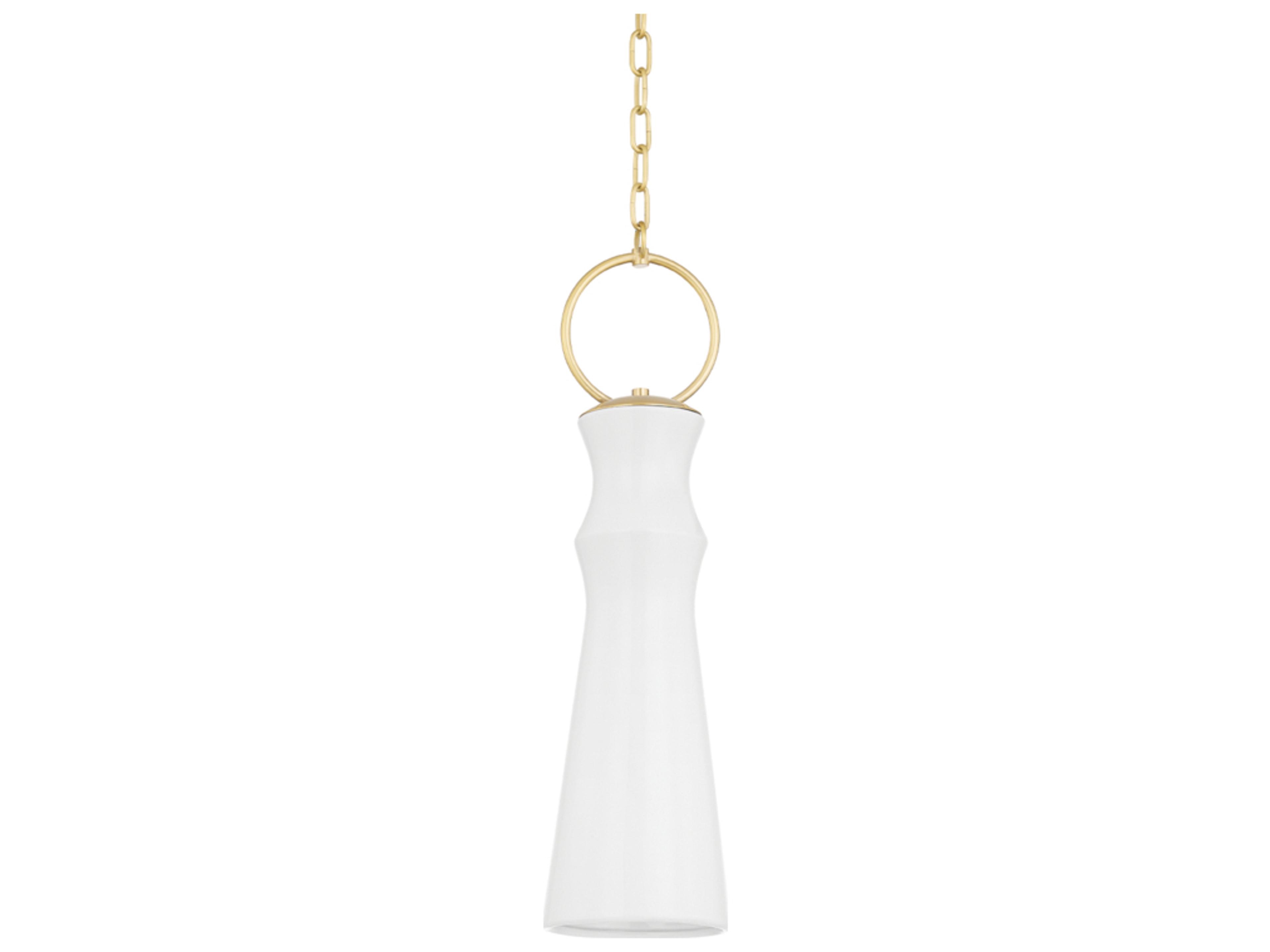 Hudson Valley Borden 1-Light Aged Brass Mini Pendant