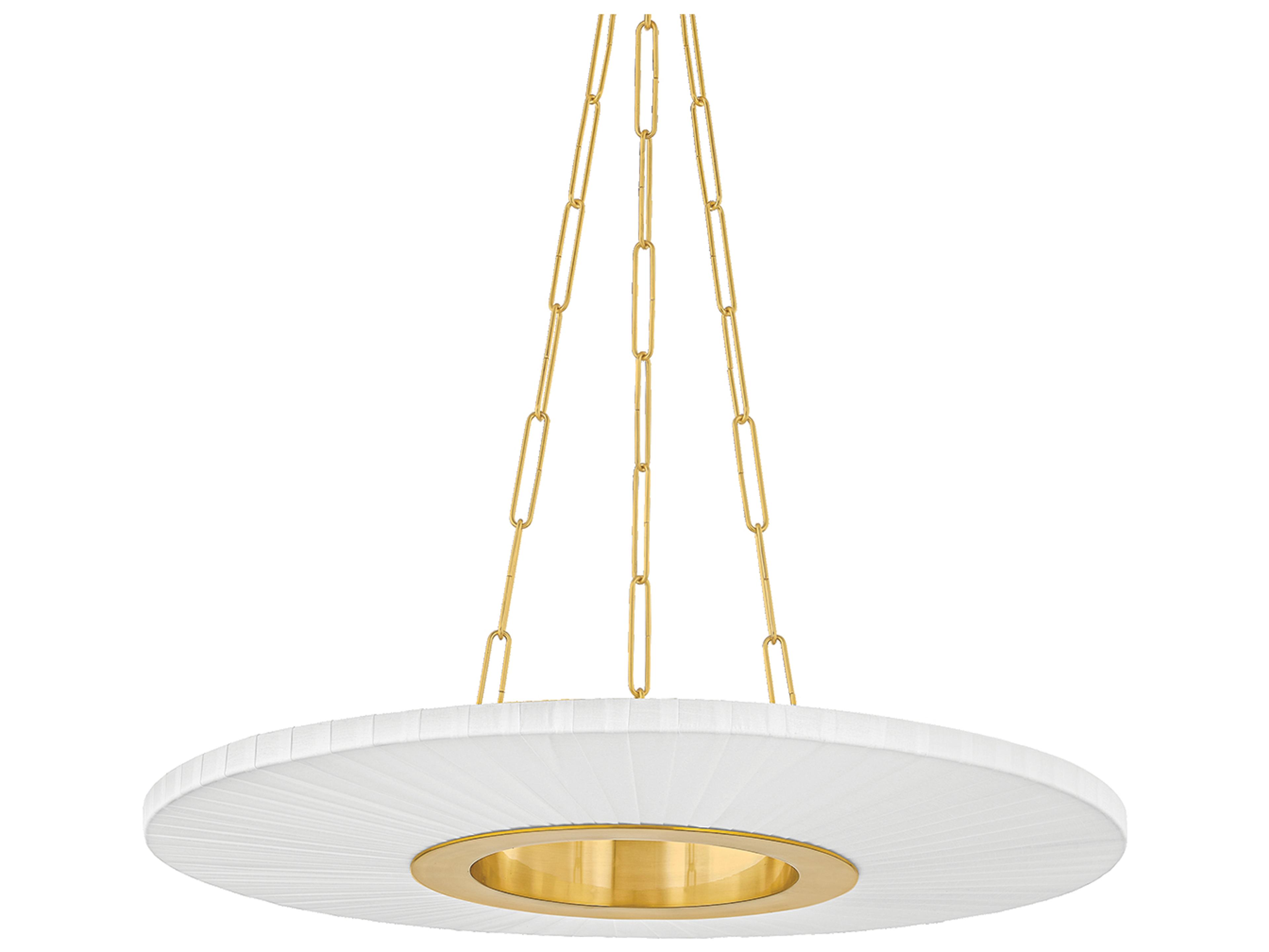 Hudson Valley Prattsburgh 1-Light Aged Brass Round Pendant