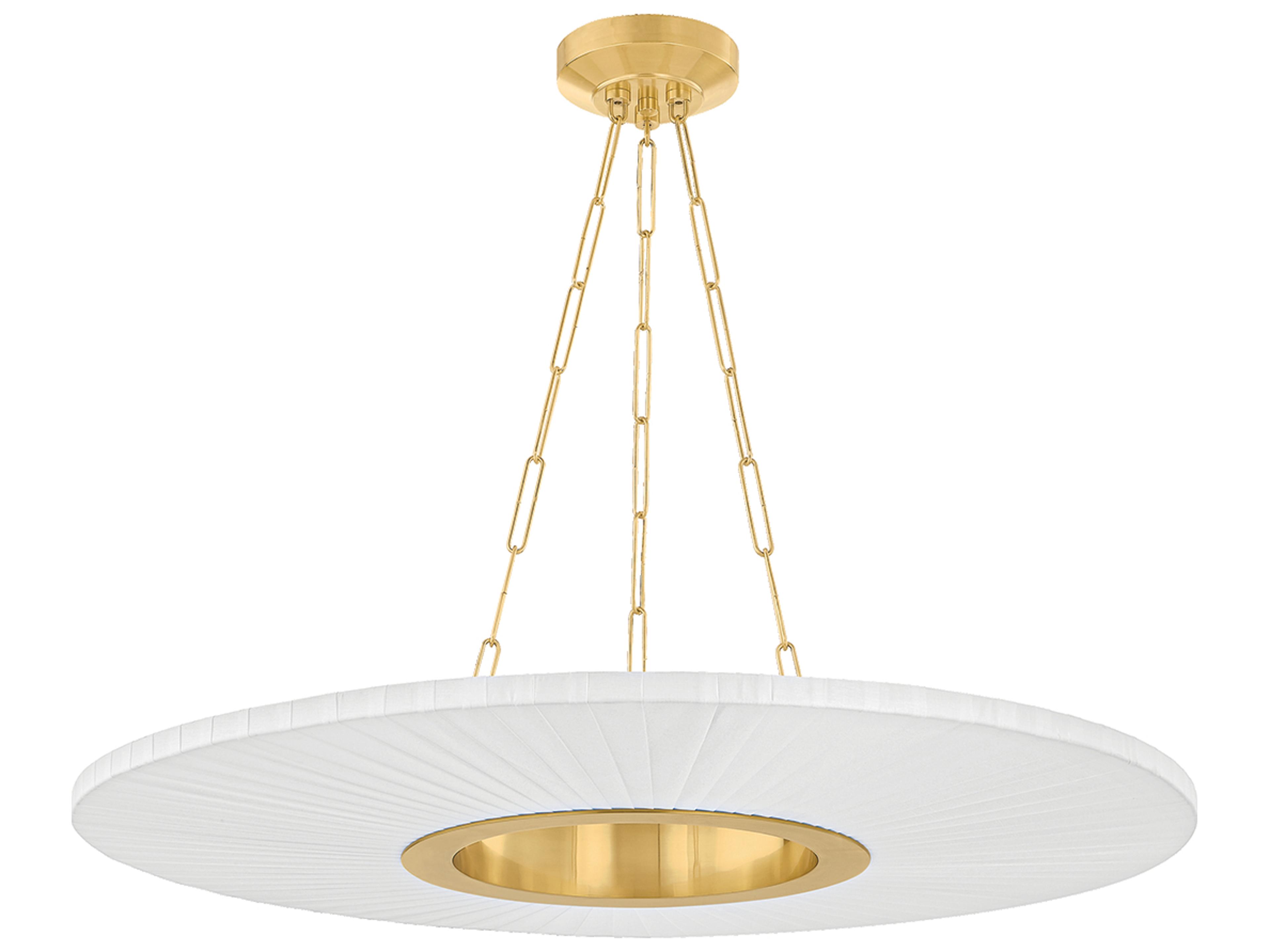 Hudson Valley Prattsburgh 1-Light Aged Brass Round Pendant