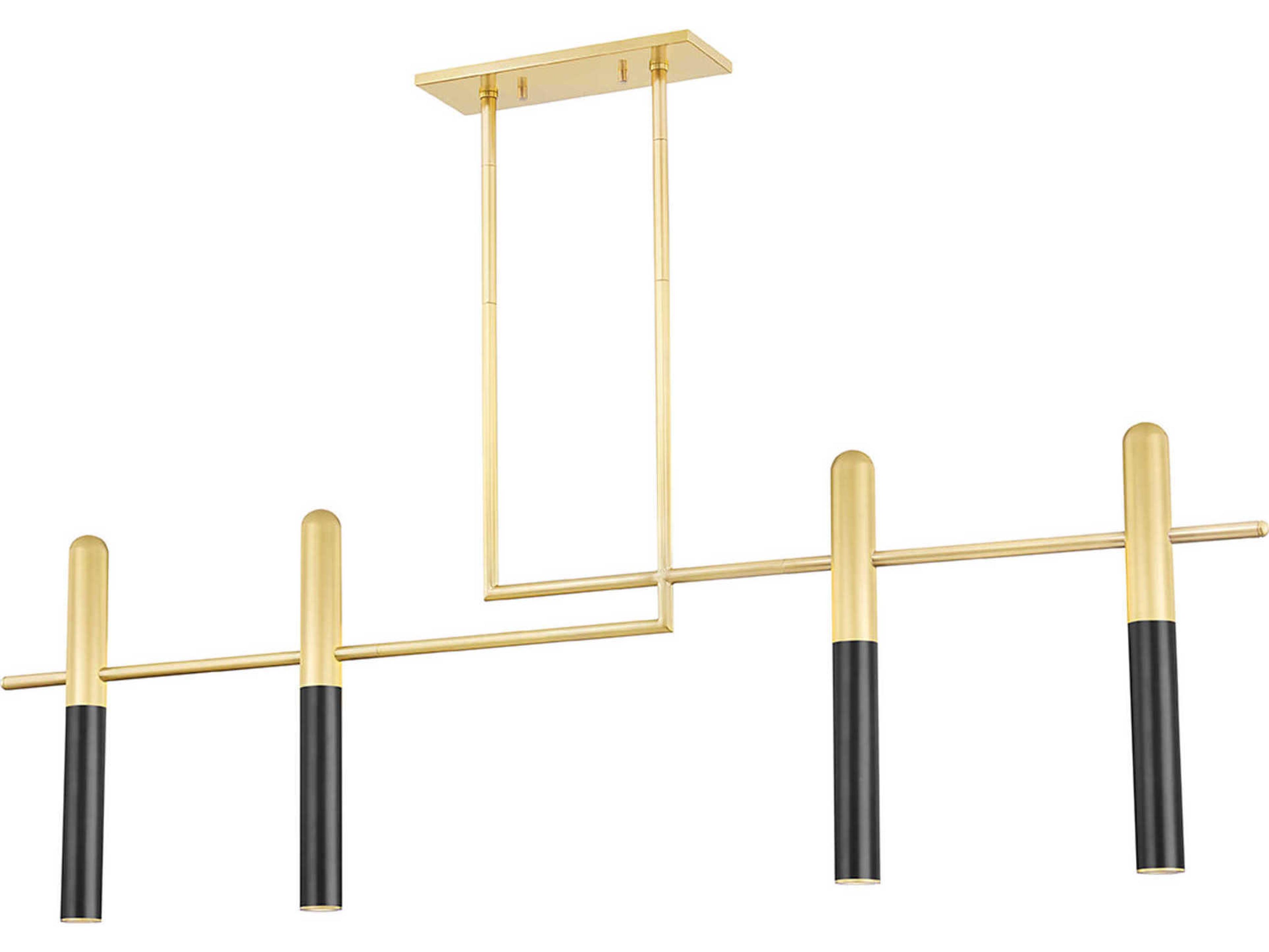 Hudson Valley Thurston 4-Light Aged Old Bronze Clear Glass LED Island Pendant