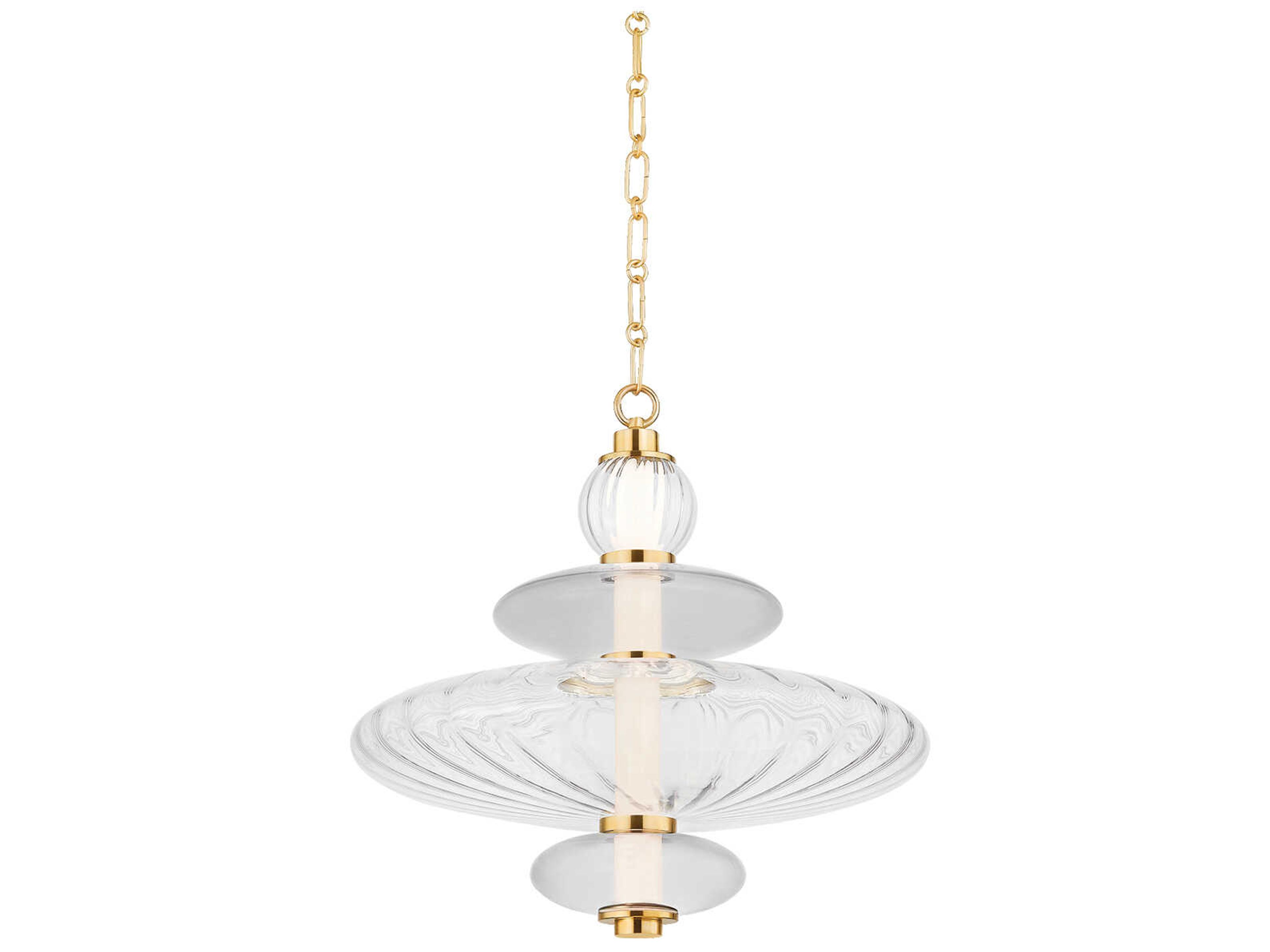 Hudson Valley Williams 1-Light Aged Brass Pendant