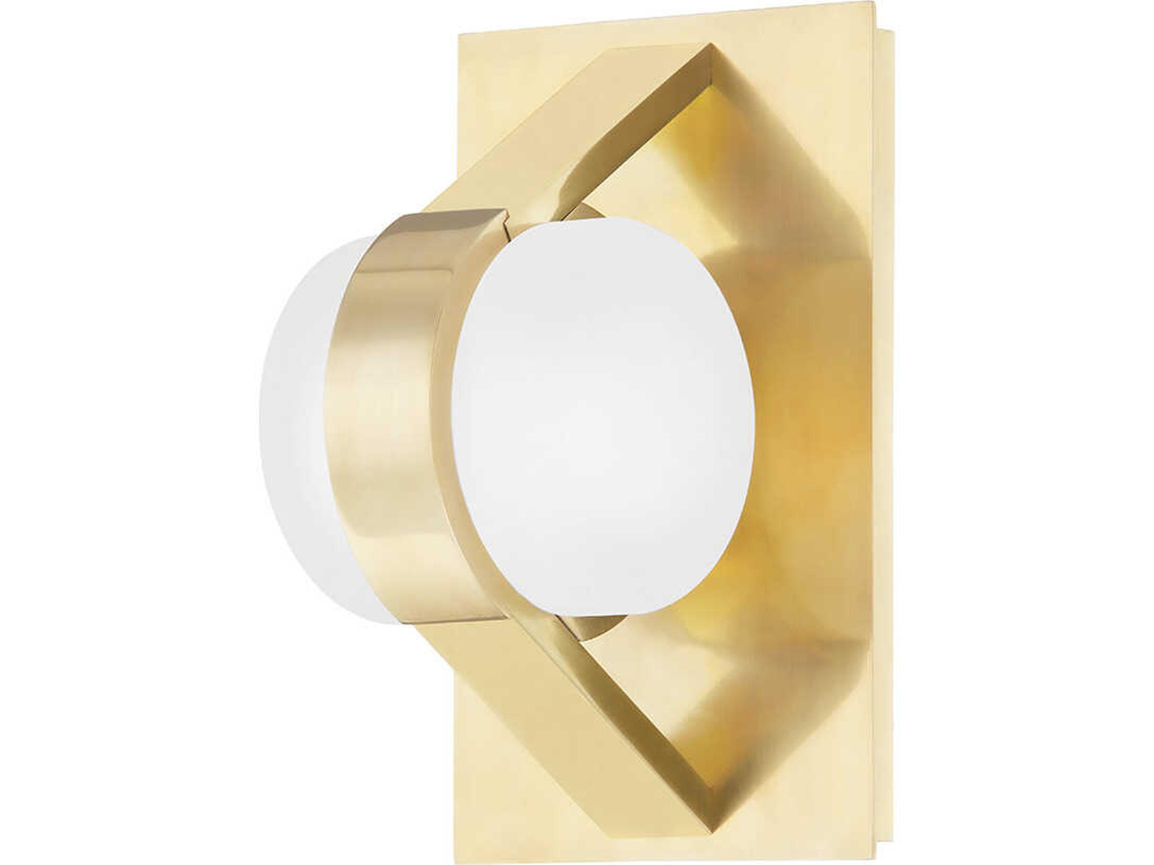 Hudson Valley Orbit 1-Light Aged Brass LED Wall Sconce