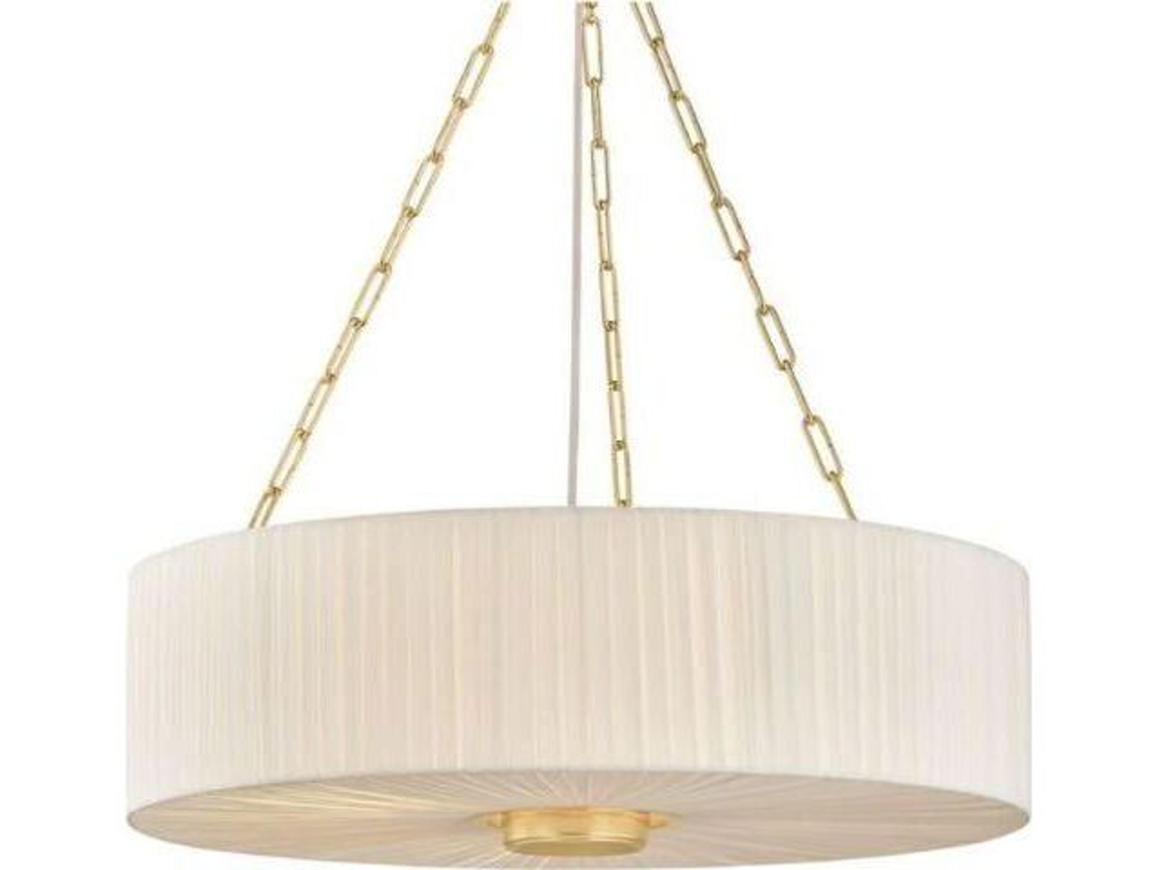 Hudson Valley Camby 4-Light Aged Brass Round Pendant