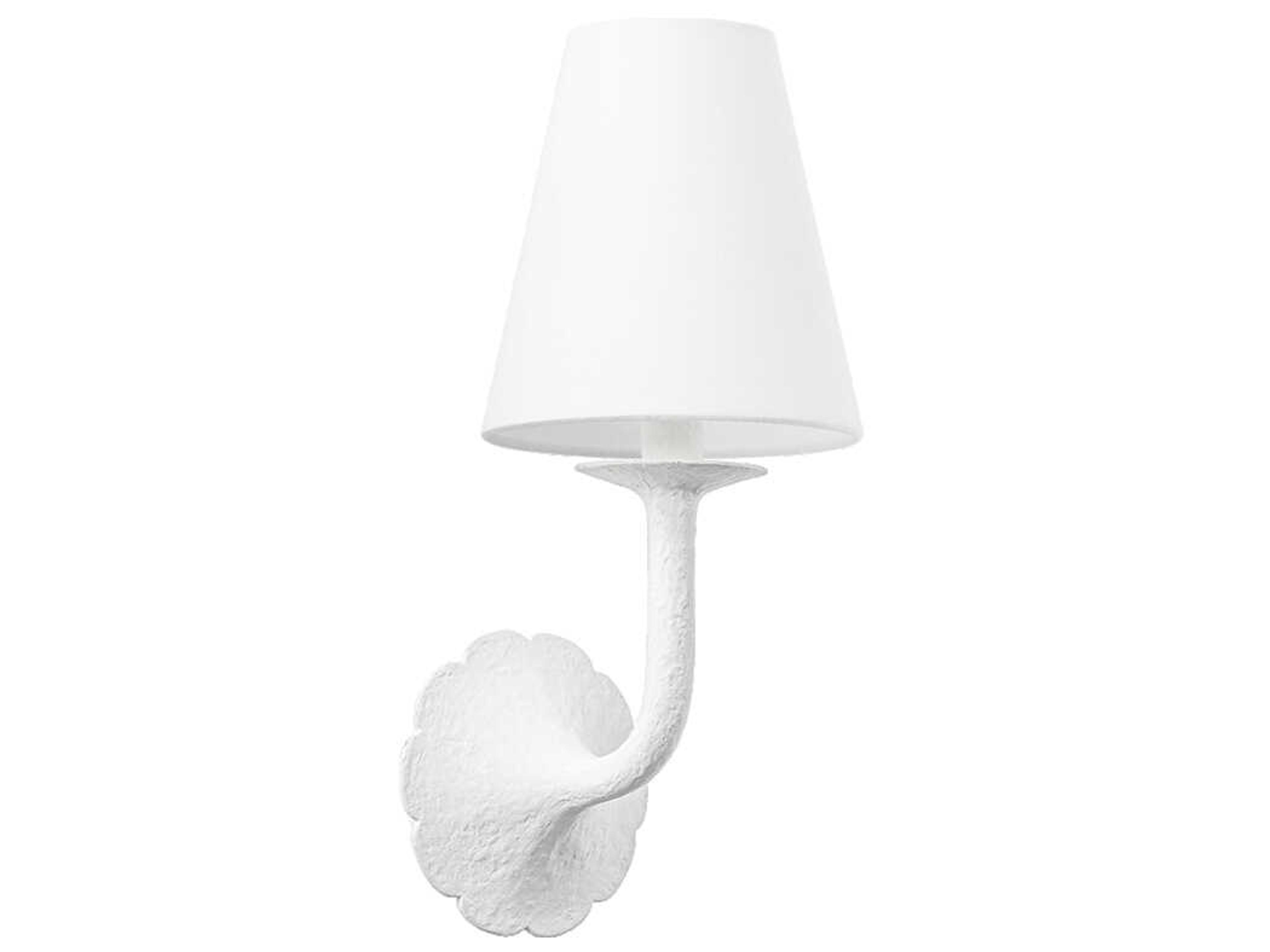 Hudson Valley Winnipeg 1-Light White Plaster Wall Sconce