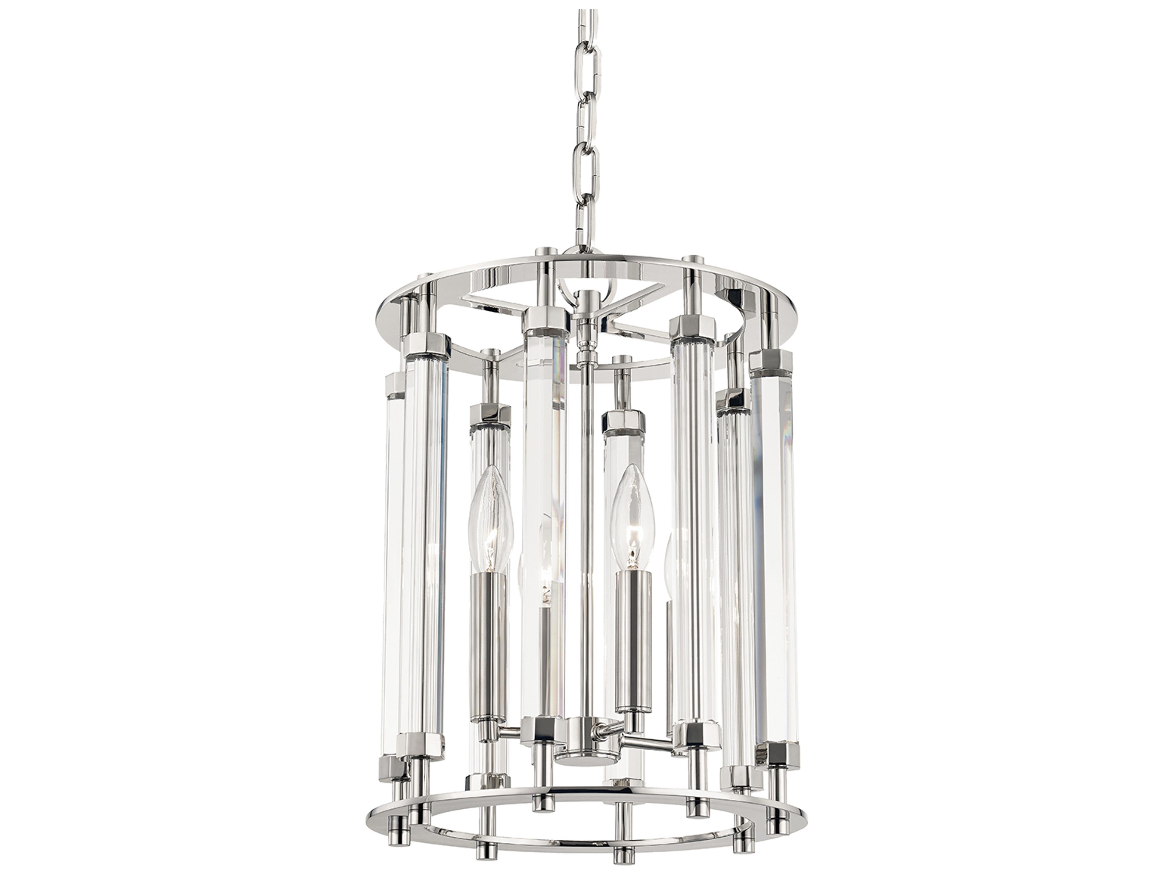Hudson Valley Haddon 4-Light Polished Nickel Cylinder Mini Pendant