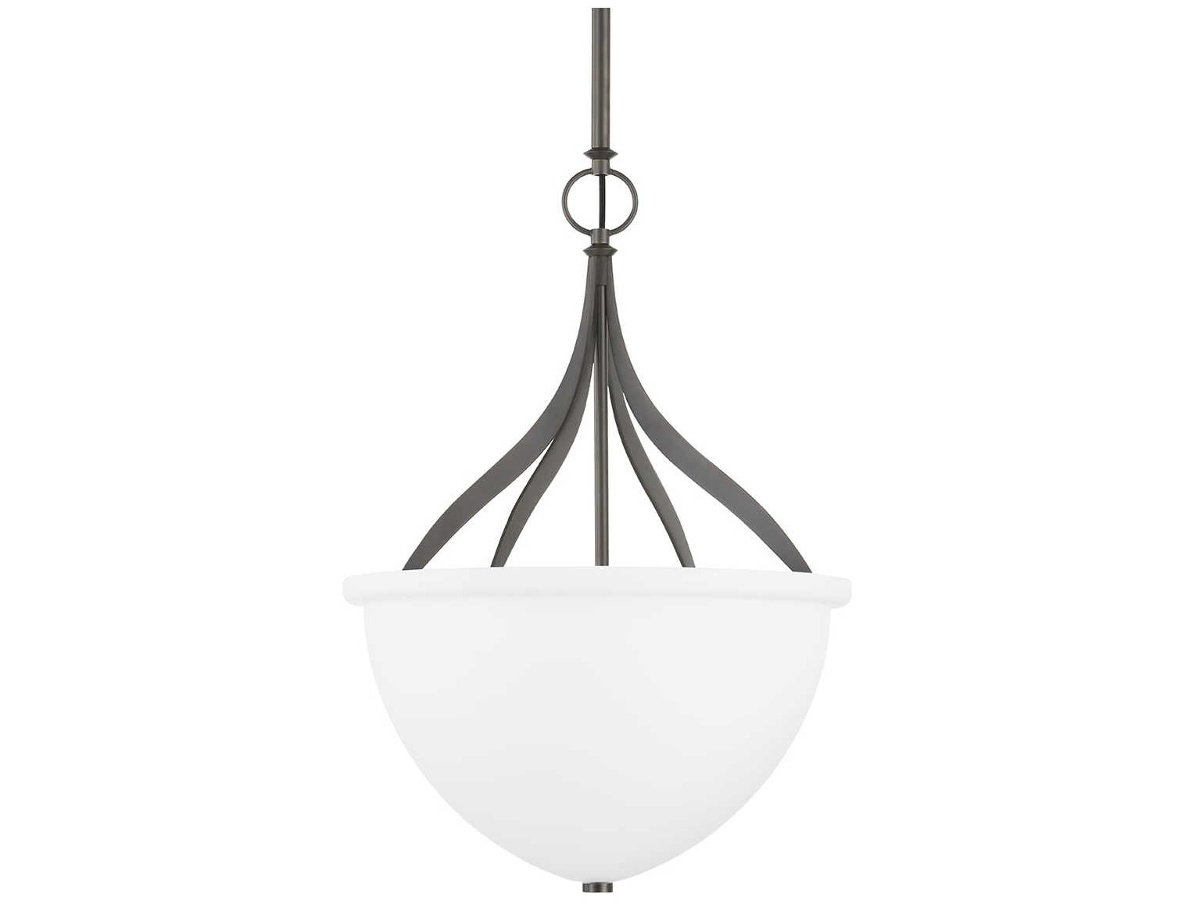 Hudson Valley Browne 3-Light Distressed Bronze Glass Bowl Pendant