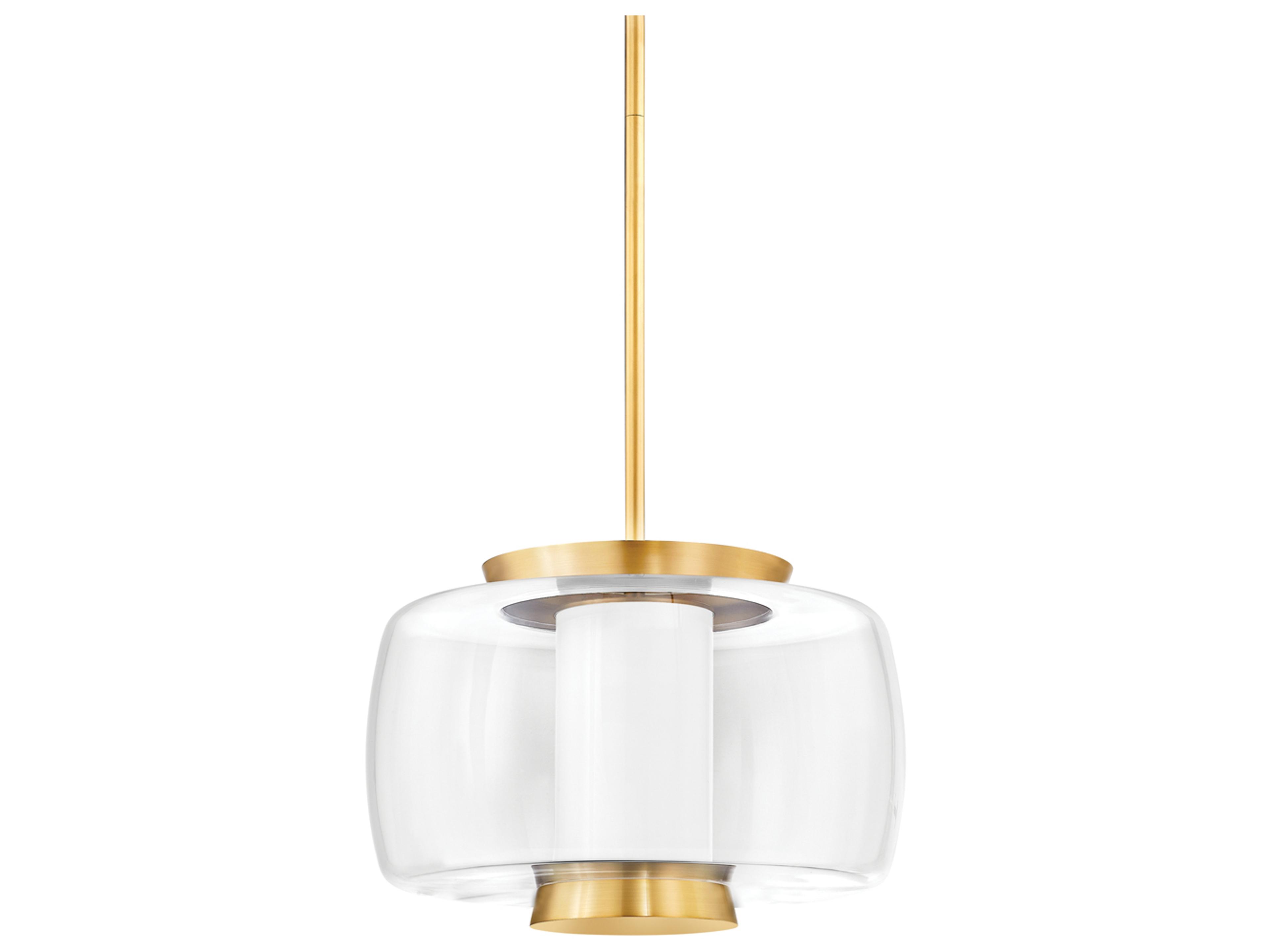 Hudson Valley Beau 1-Light Aged Brass Pendant