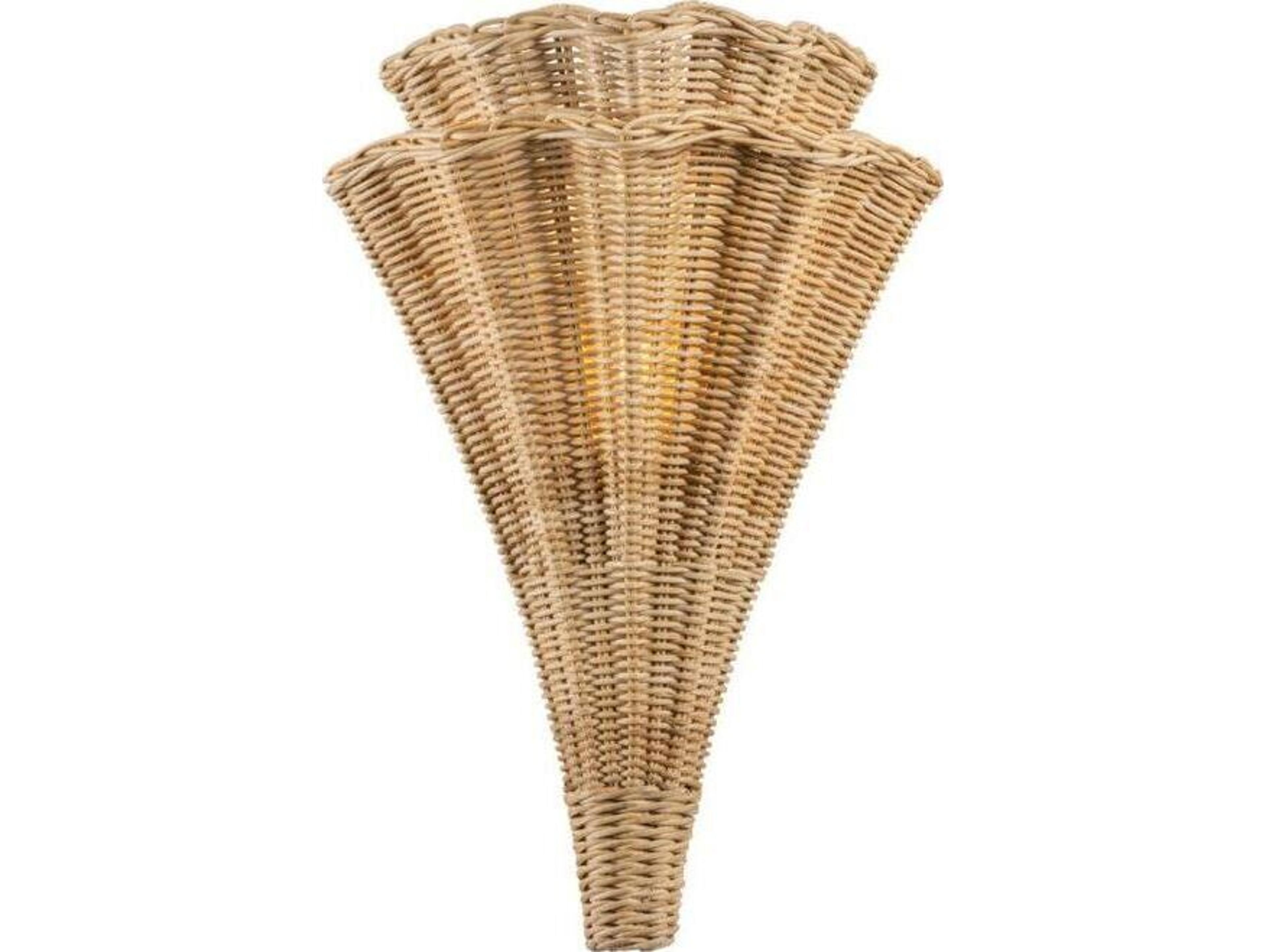 Arverne 2-Light Vintage Gold Leaf Wall Sconce