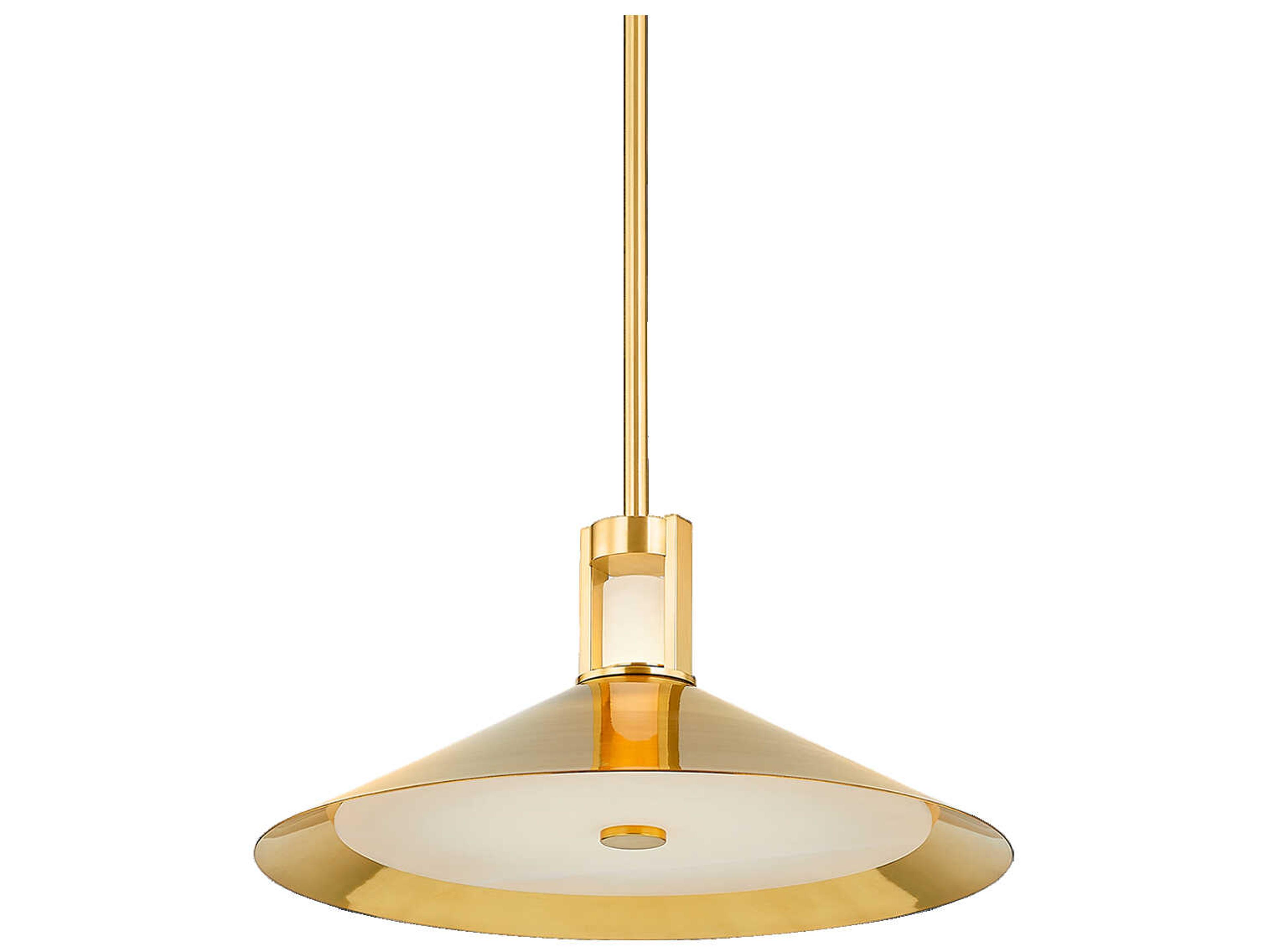 Hudson Valley Clermont 2-Light Aged Brass Pendant