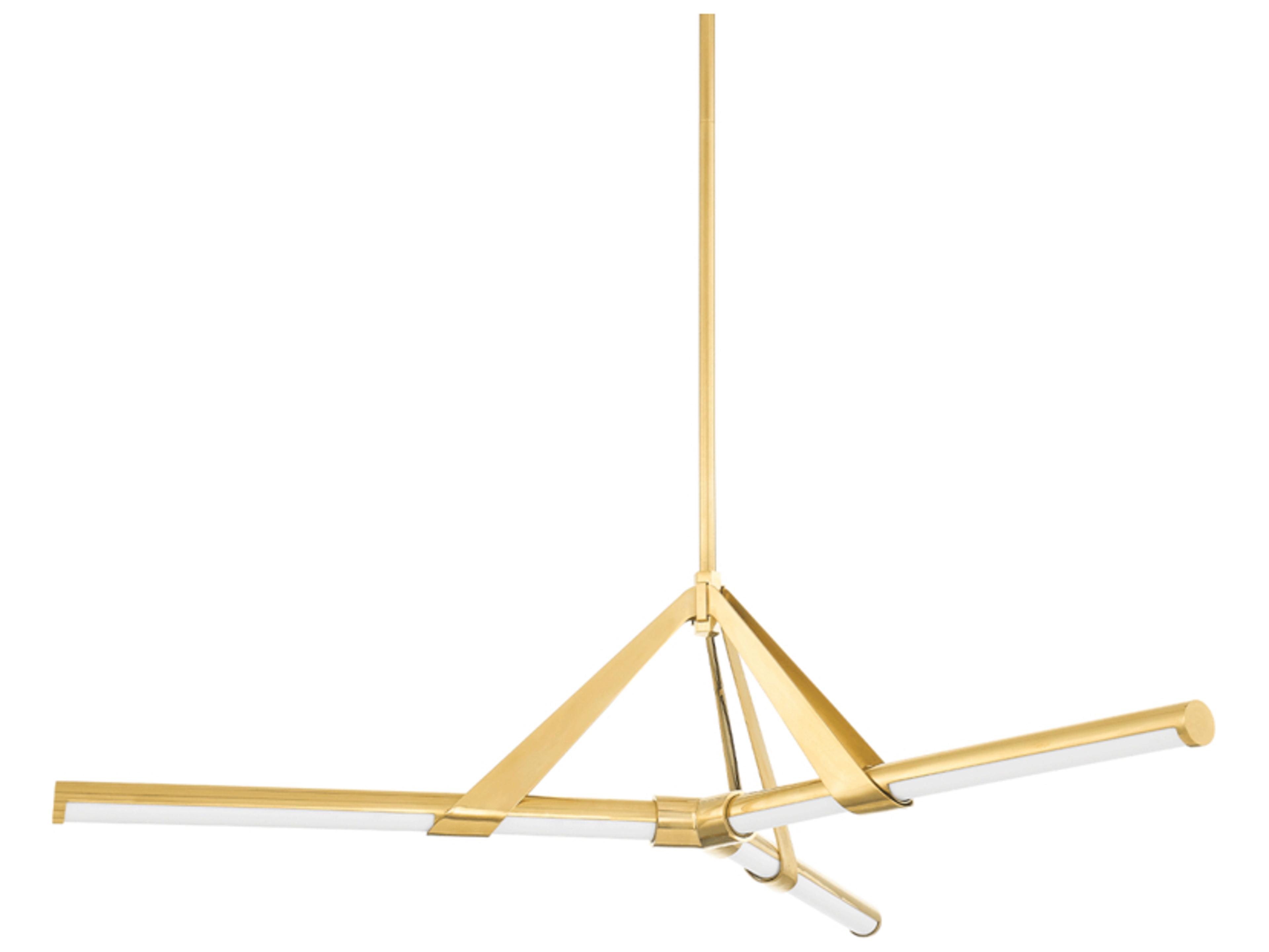 Hudson Valley Jonas 3-Light Aged Brass LED Linear Pendant