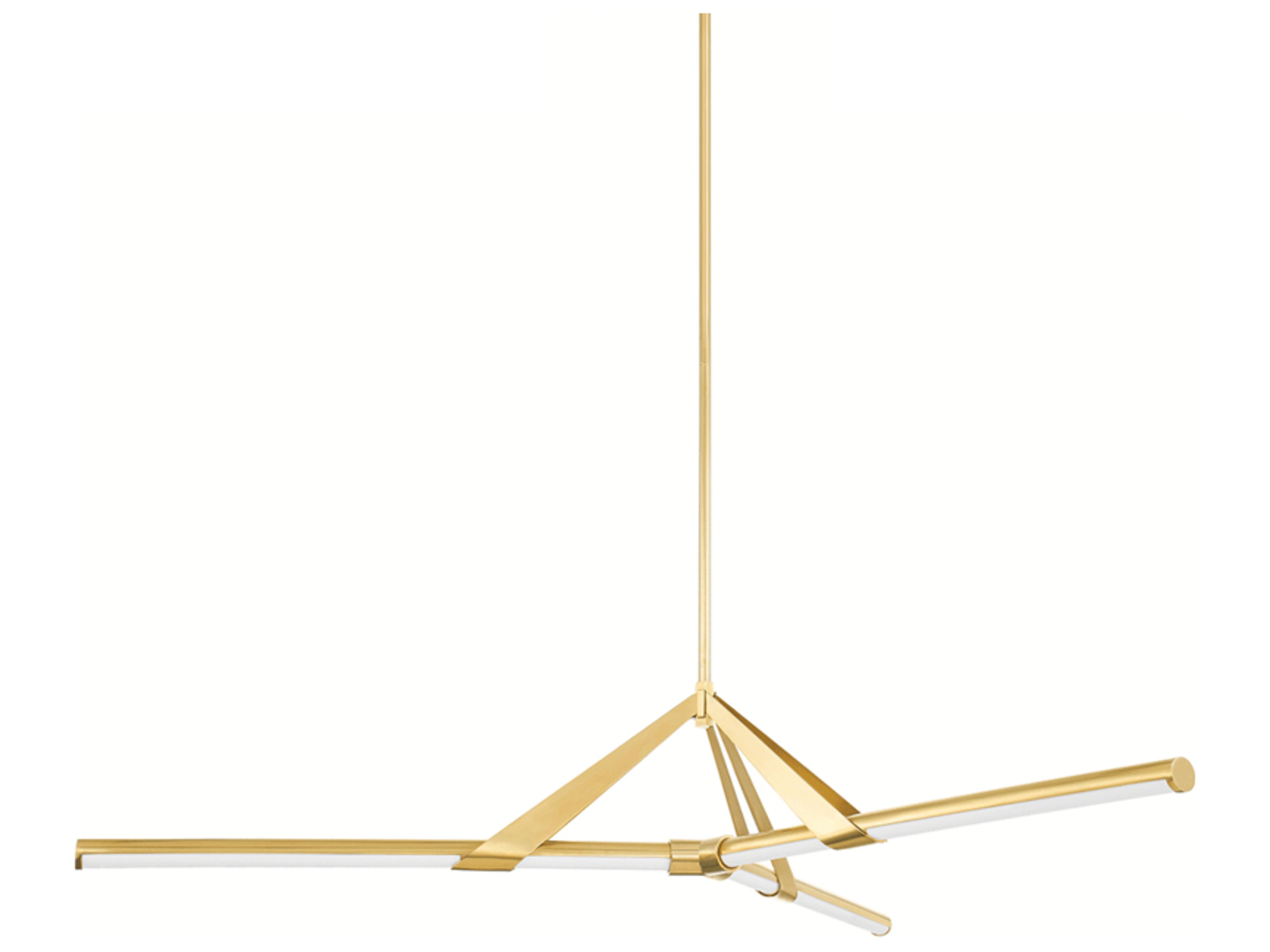 Hudson Valley Jonas 3-Light Aged Brass LED Linear Pendant