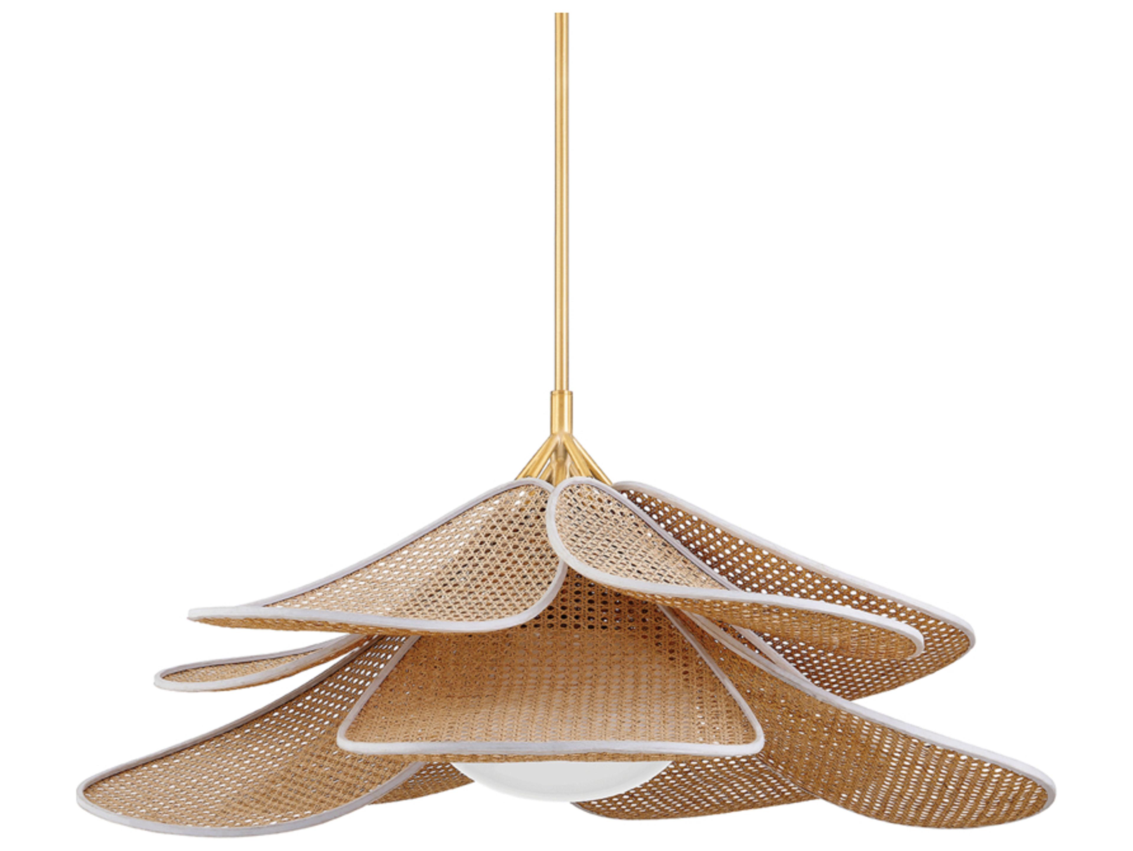 Hudson Valley Florina 1-Light Aged Brass Brown Pendant